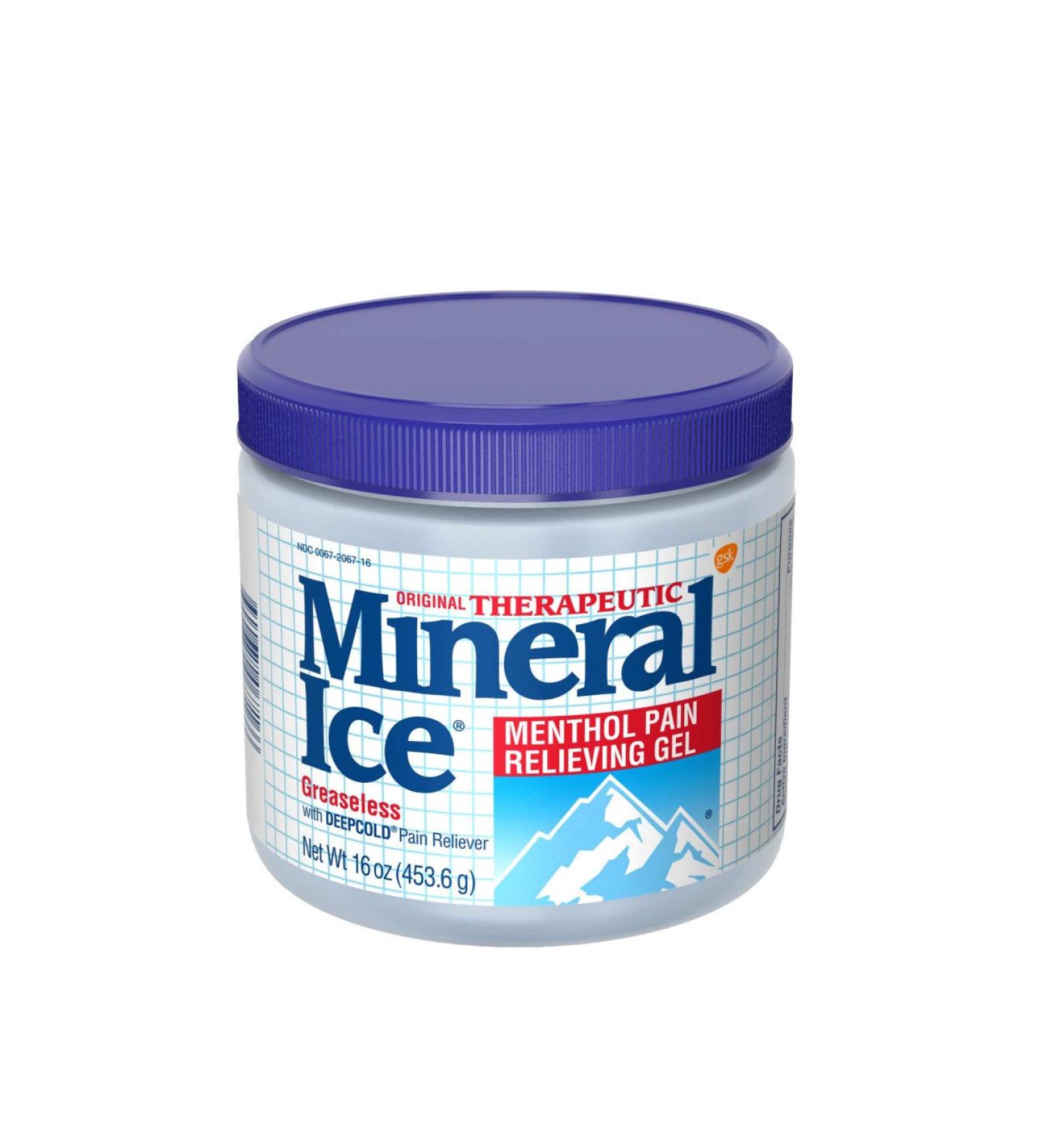 Mineral Ice Therapeutic Pain Relieving Gel 16 Ounce Jar - Buy Online on GoSupps.com