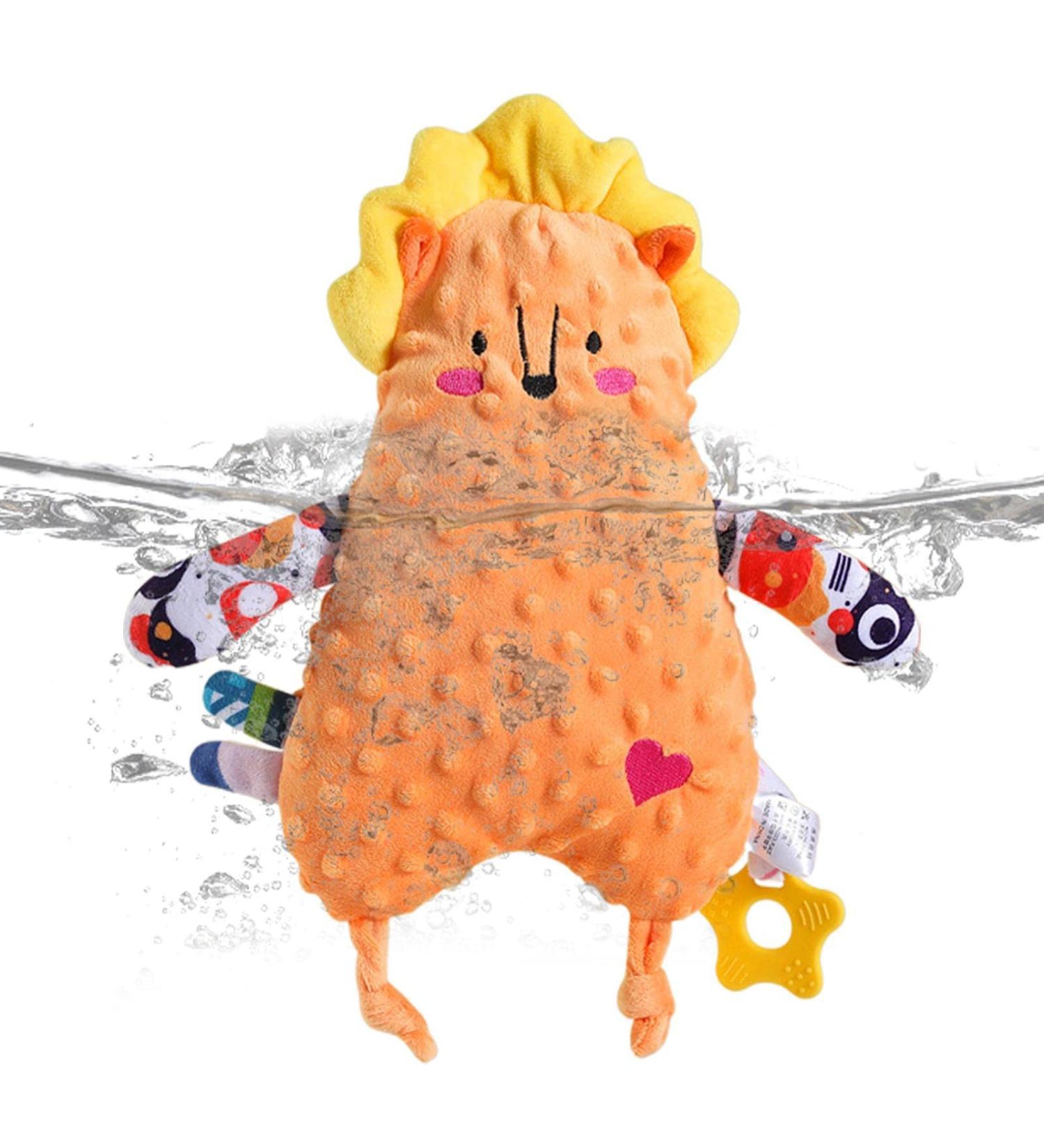 Voiakiu Safety Blanket & Baby Crinkle Toy - Cute Lele Lion Sensory Teether for 0-12 Months - Buy Online on GoSupps.com