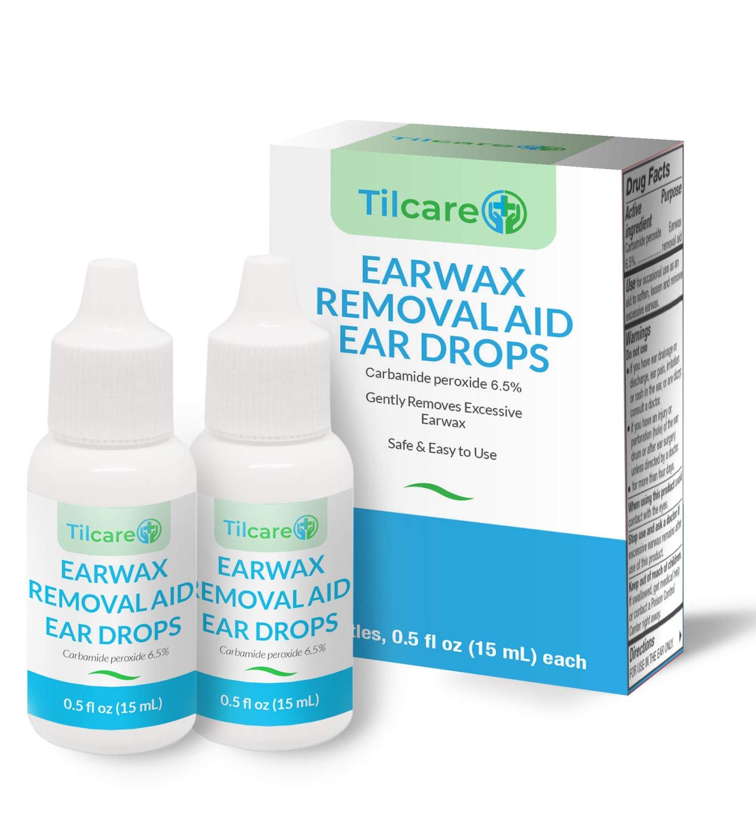Tilcare Ear Wax Removal Drops 2-Pack - Safe & Effective Ear Cleaning Solution - 0.5 Fl Oz Each - Buy Online on GoSupps.com