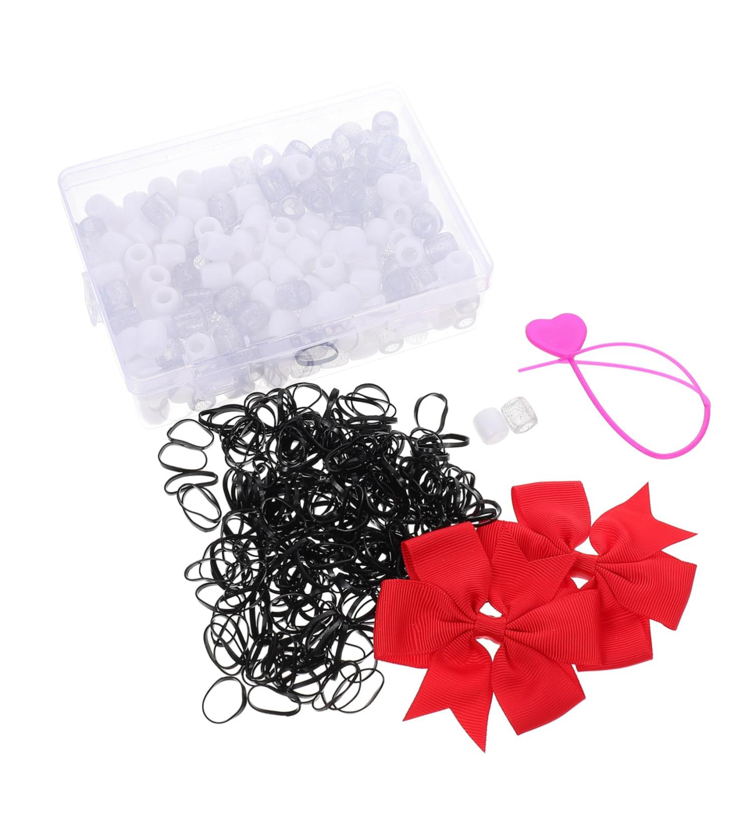 minkissy 1 Set Barrel Beads Hair Cuffs Hair Braid Cuff Dreadlocks Braiding Bead Dreadlock Hair Ring Beads for Kids Braid Jewelry Mini Bow Delicate Hair Tube Beads Polyester Charm Hair Clip - Buy Online on GoSupps.com