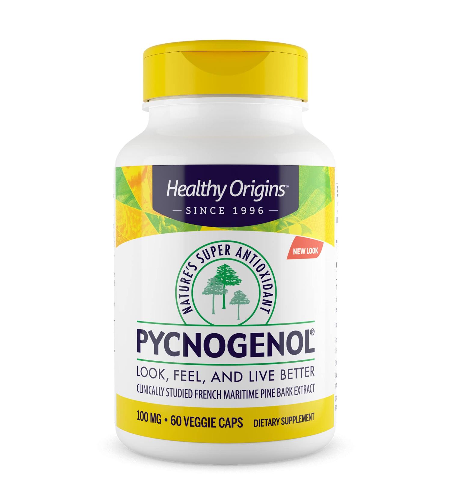 Healthy Origins Pycnogenol 100 mg - Nature's Super Antioxidant - 60 Capsules - Buy Online on GoSupps.com
