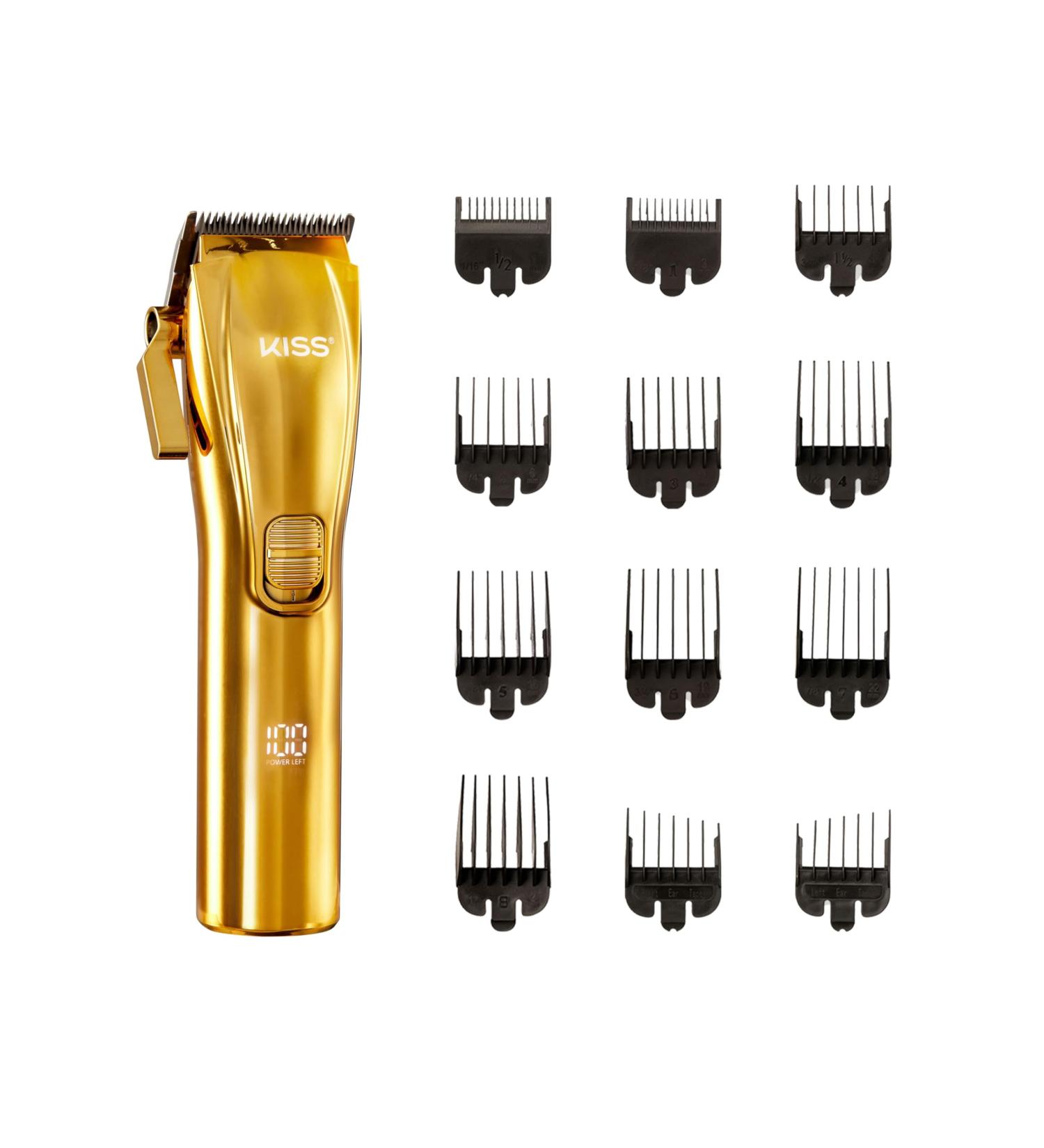 KISS Ultra-Cut Precision Carbon Steel Blade Cordless USB Hair Clipper High Torque Motor Lithium Ion Battery 110v-240v LCD Battery Display 3 Hours Runtime 20 Pieces - Buy Online on GoSupps.com
