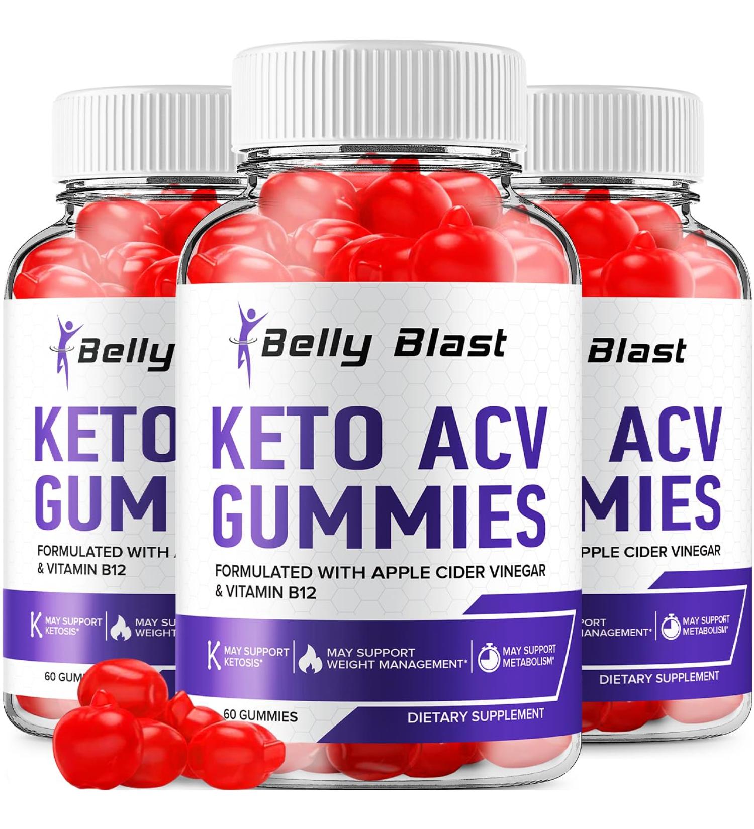 (3 Pack) Belly Blast Keto ACV Gummies - Advanced Formula Belly Blast Keto Plus ACV Gummies Apple Cider Vinegar Weight Management BellyBlast ACV Dietary Supplement Reviews Men Women (180 Gummies) - Buy Online on GoSupps.com