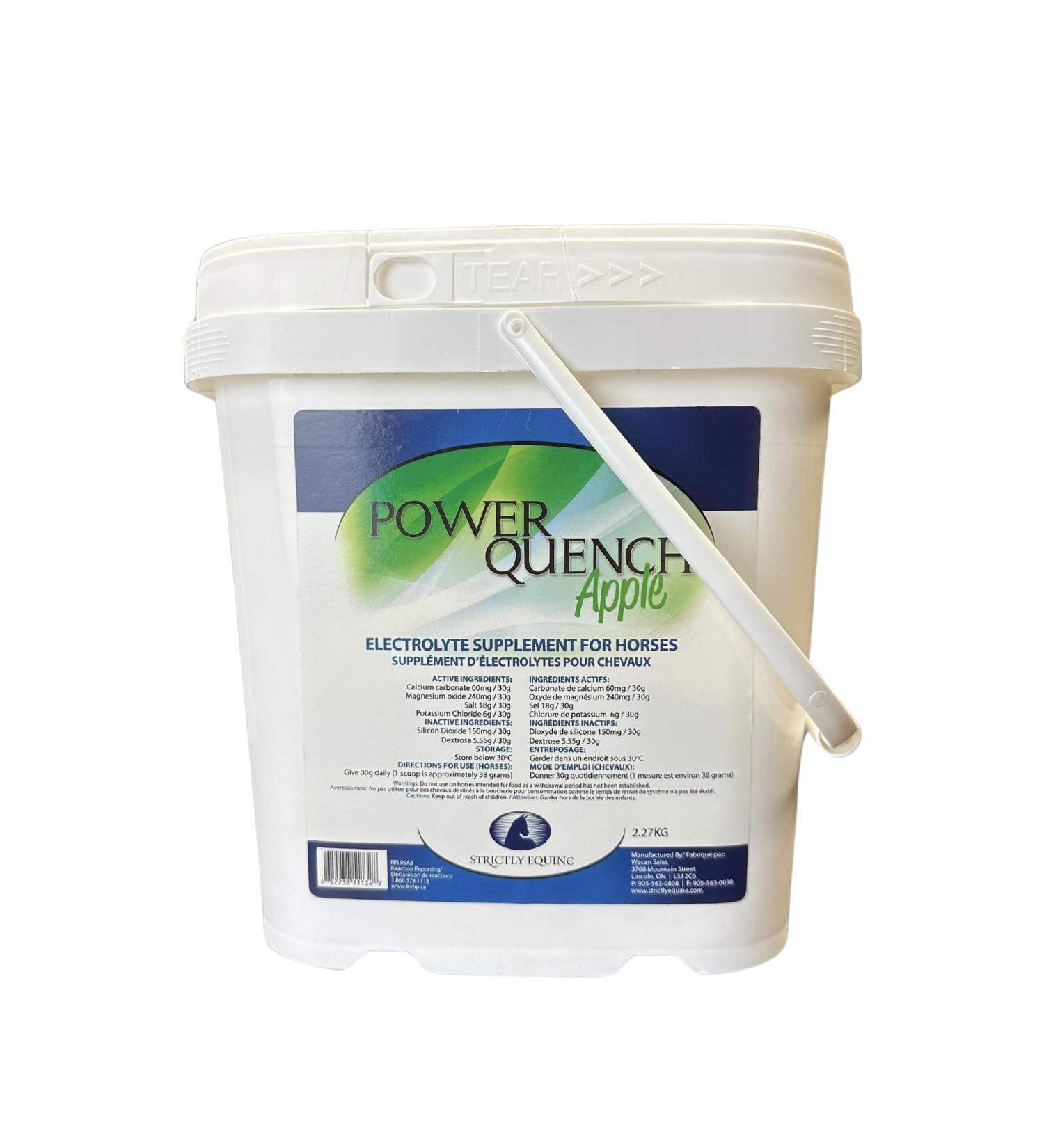Strictly Equine Power Quench Apple Flavoured Electrolyte Supplement for Horses | Hydration & Performance Support | Sodium to Potassium Ratio 4:1 (2.27 KG) - Buy Online on GoSupps.com