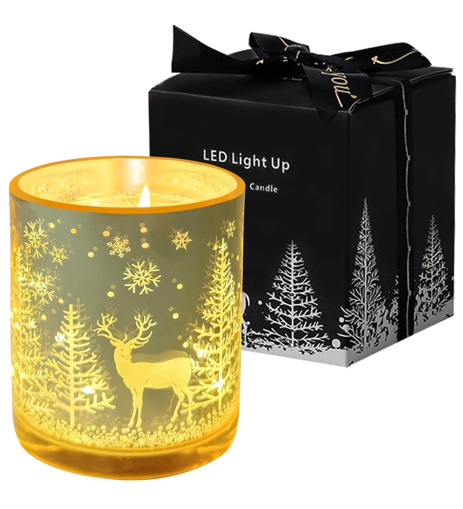 Buy Natural Soy Scented Candles for Home - LED Aromatherapy Candles in Gold Jar | Perfect Christmas Gifts for Men & Women - Buy Online on GoSupps.com
