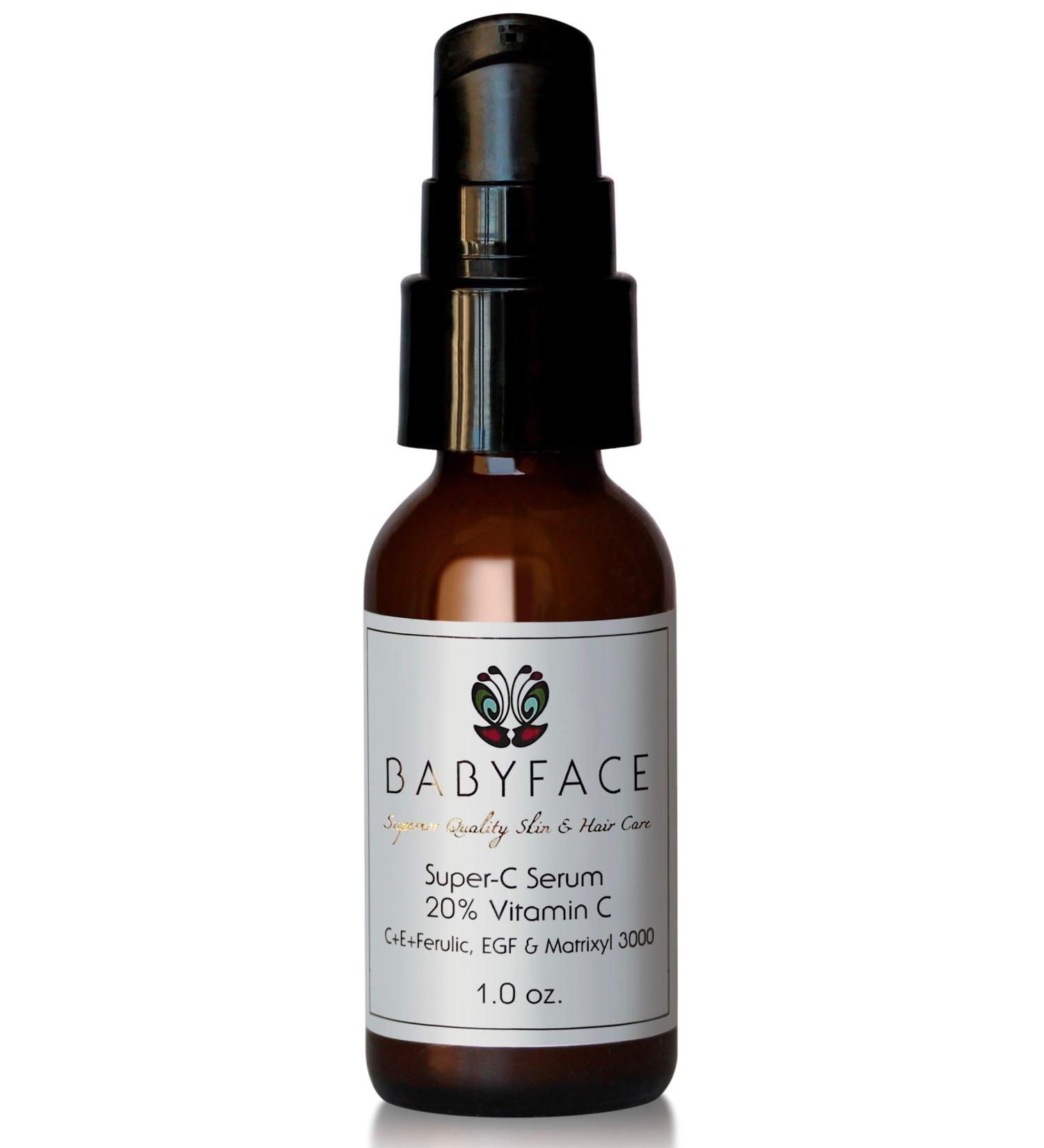 Buy BABYFACE Super-C Vitamin C Serum 20% - Micro-Encapsulated L Ascorbic Acid EGF Peptides Anti-Aging Formula - International Shipping Available - Buy Online on GoSupps.com