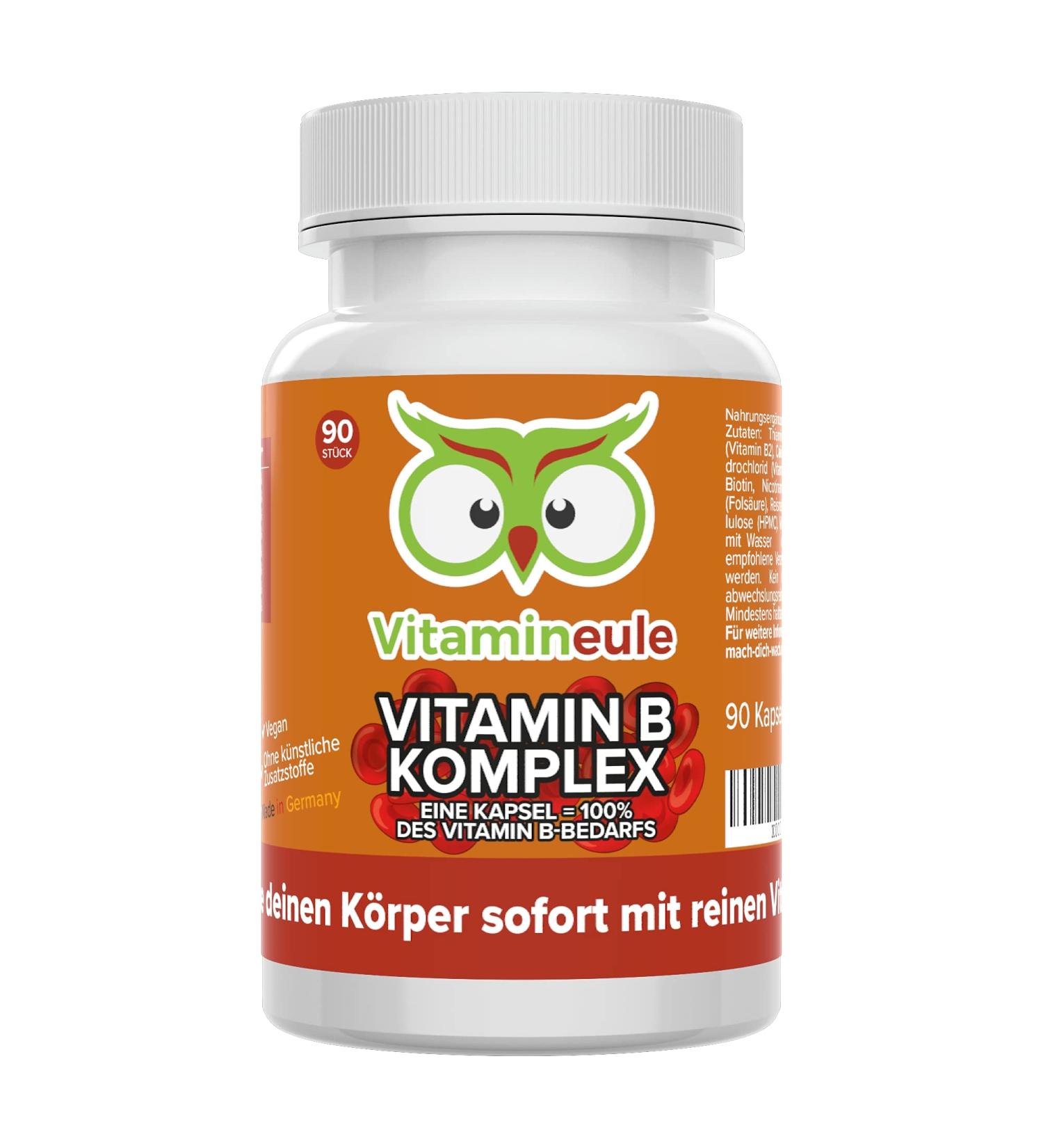 High-Dose Vegan Vitamin B Complex Capsules from Germany | Laboratory Tested | Additive-Free | VitamineULE  - Buy Online on GoSupps.com