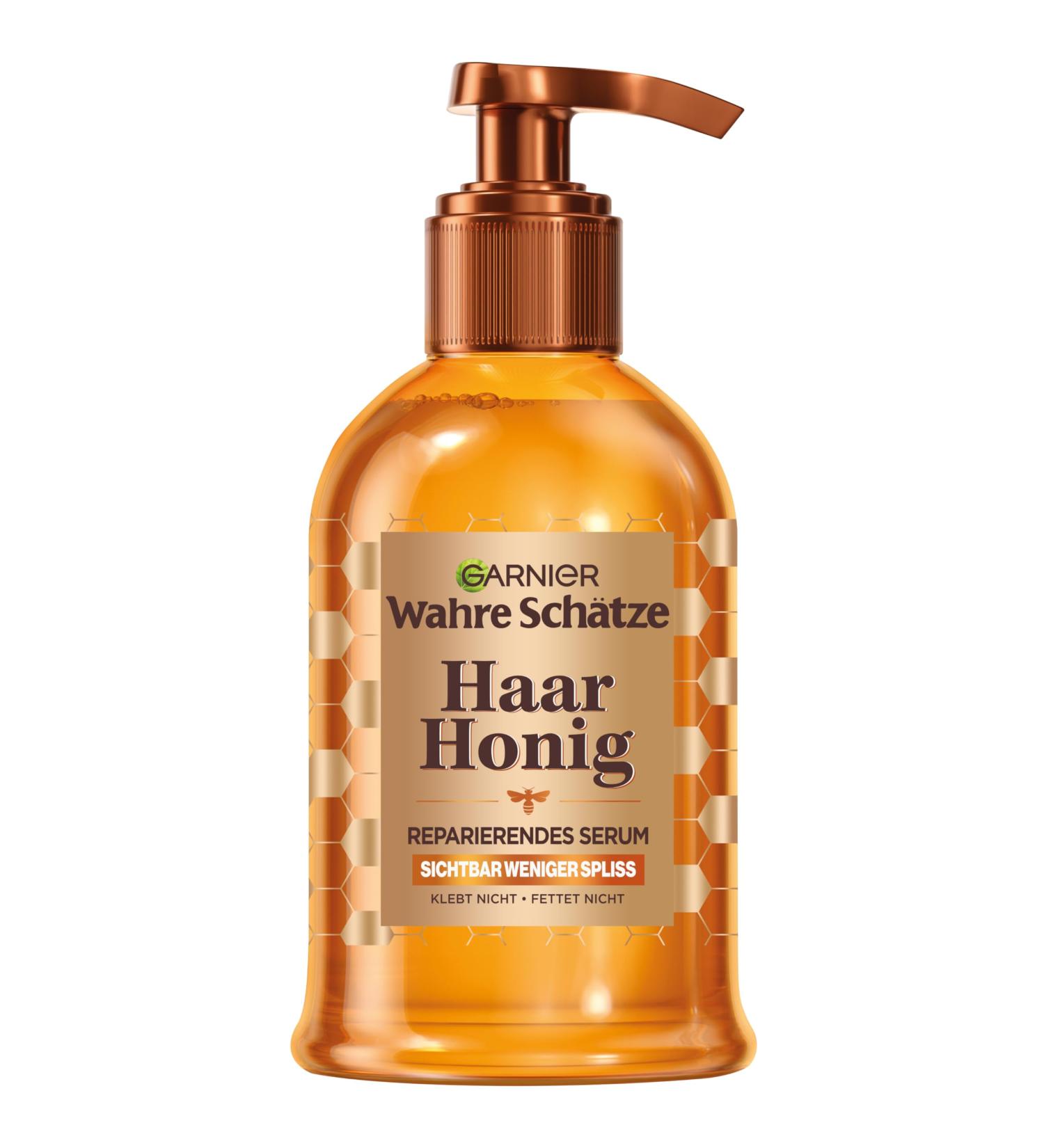 Garnier True Treasures Repairing Serum for Split & Brittle Hair | Acacia Honey | Heat Protection up to 230 C | 115 ml - Buy Online on GoSupps.com