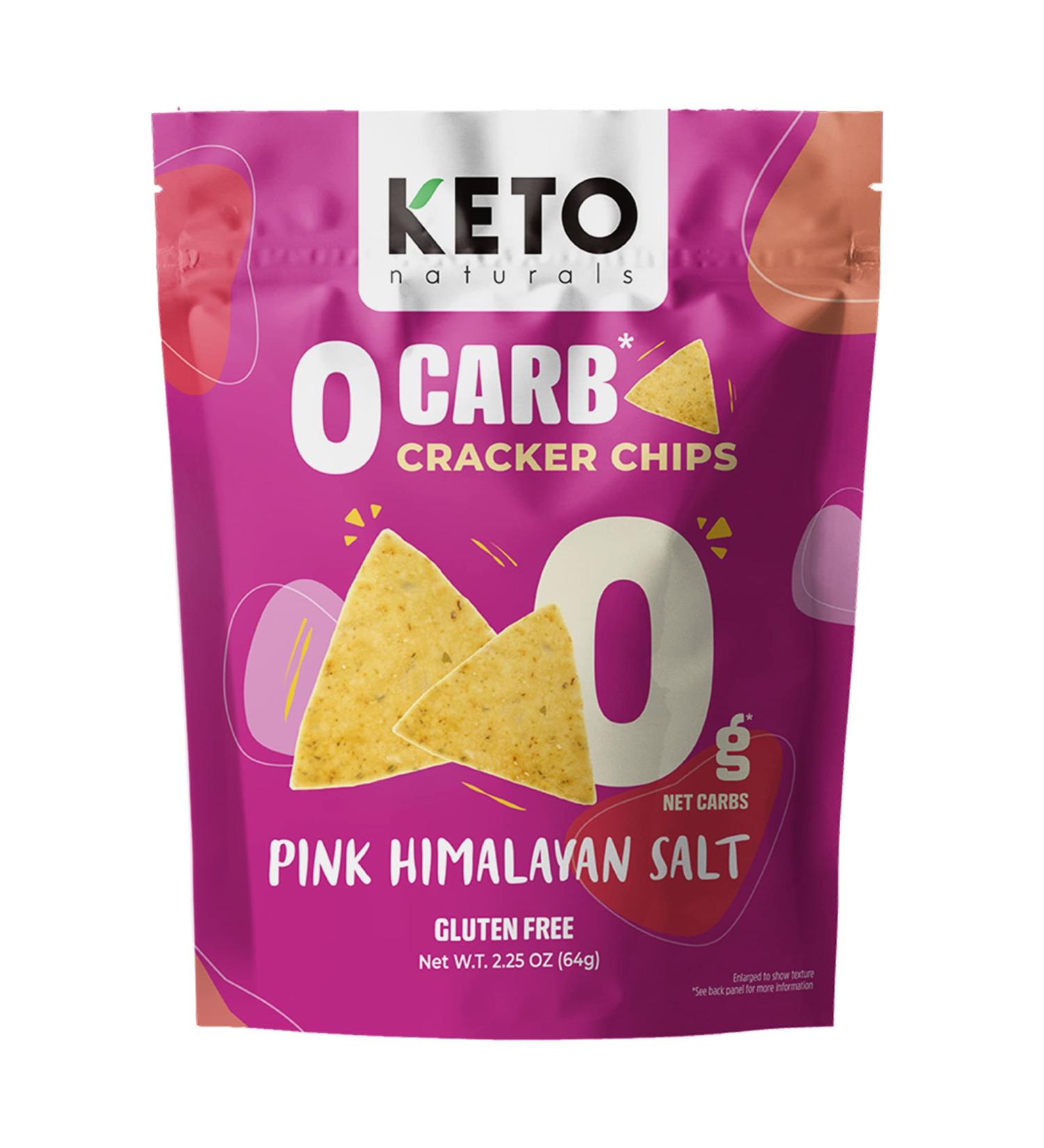 Keto Naturals Zero Carb Crackers Pink Himalayan Salt Gluten free 8 Count of 64g Pink Himalayan Salt 64 g (Pack of 8) - Buy Online on GoSupps.com