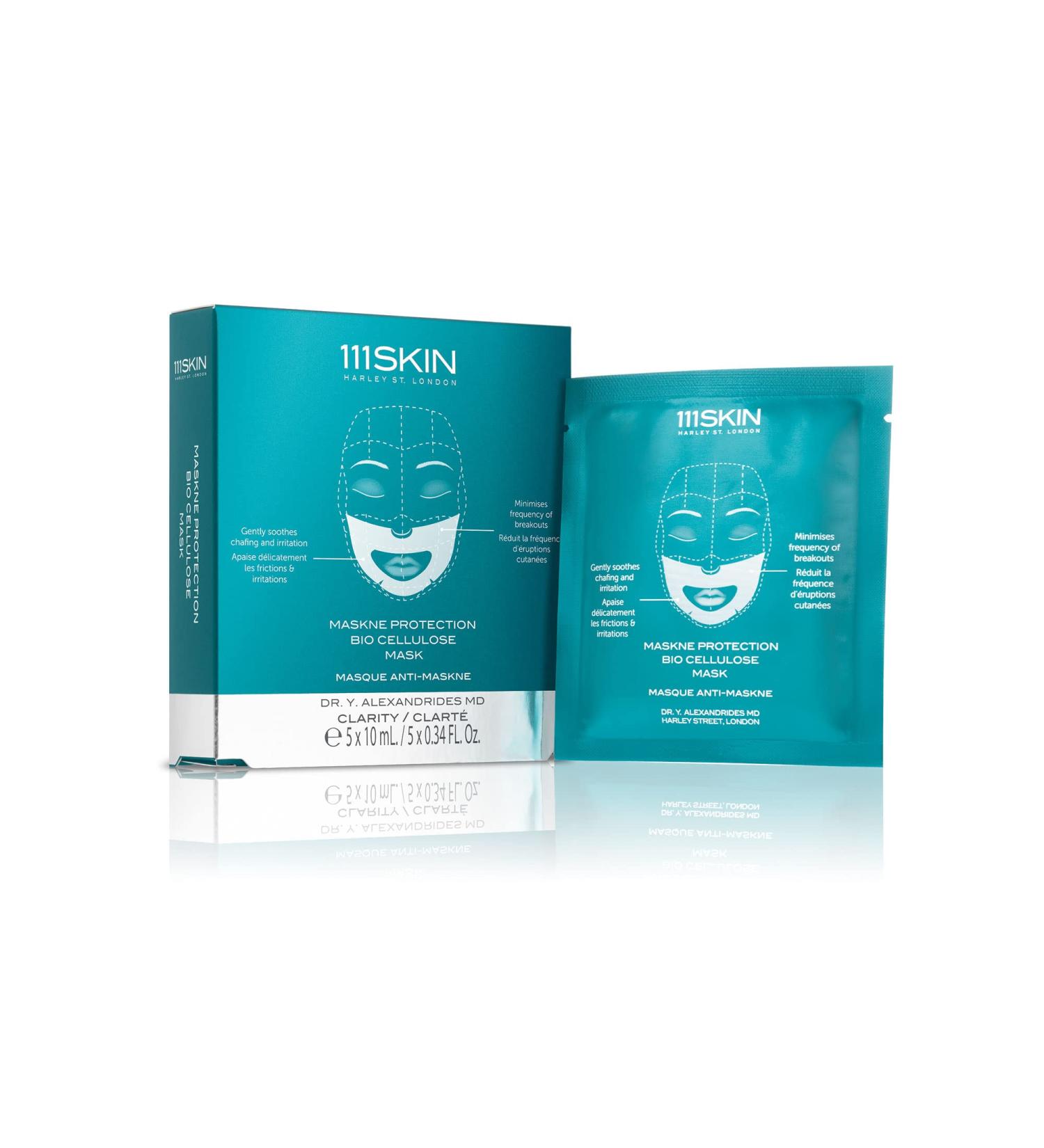 111SKIN Maskne Protection Bio Cellulose Mask - Calm & Strengthen Skin | Ideal for PPE Use | Set of 5 - Buy Online on GoSupps.com