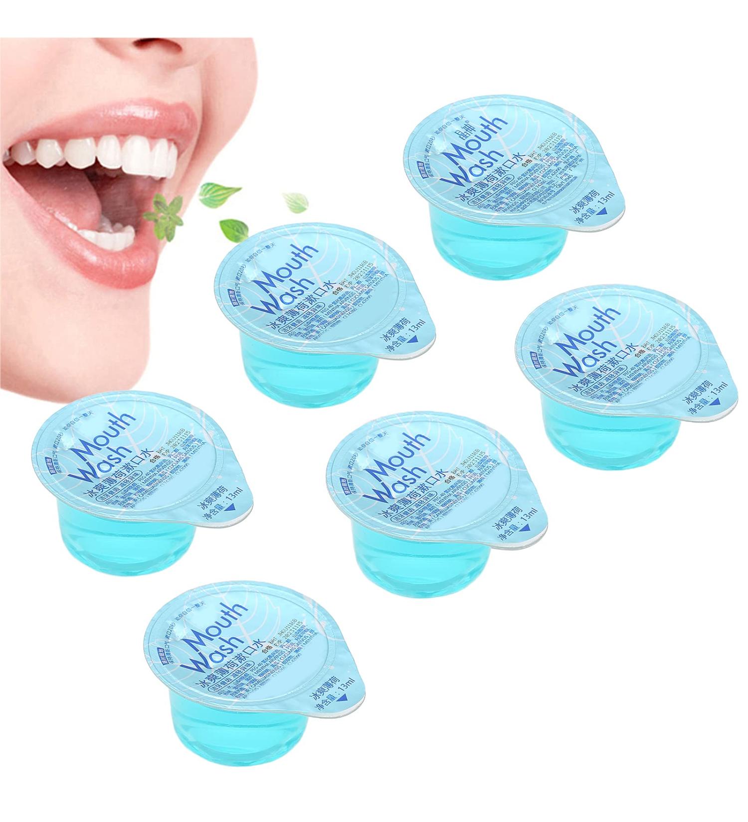 6 Pack Travel Size Mouthwash | Disposable Mint Flavored Oral Care | Freshens Breath & Fights Bad Breath - Buy Online on GoSupps.com