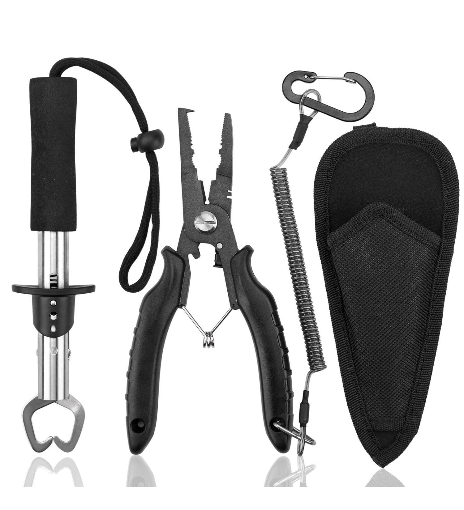 Stainless Steel Fishing Pliers & Fish Lip Gripper Set | Multifunctional Accessories | Portable & Saltwater Resistant | Perfect Fishing Gifts for Men - Buy Online on GoSupps.com