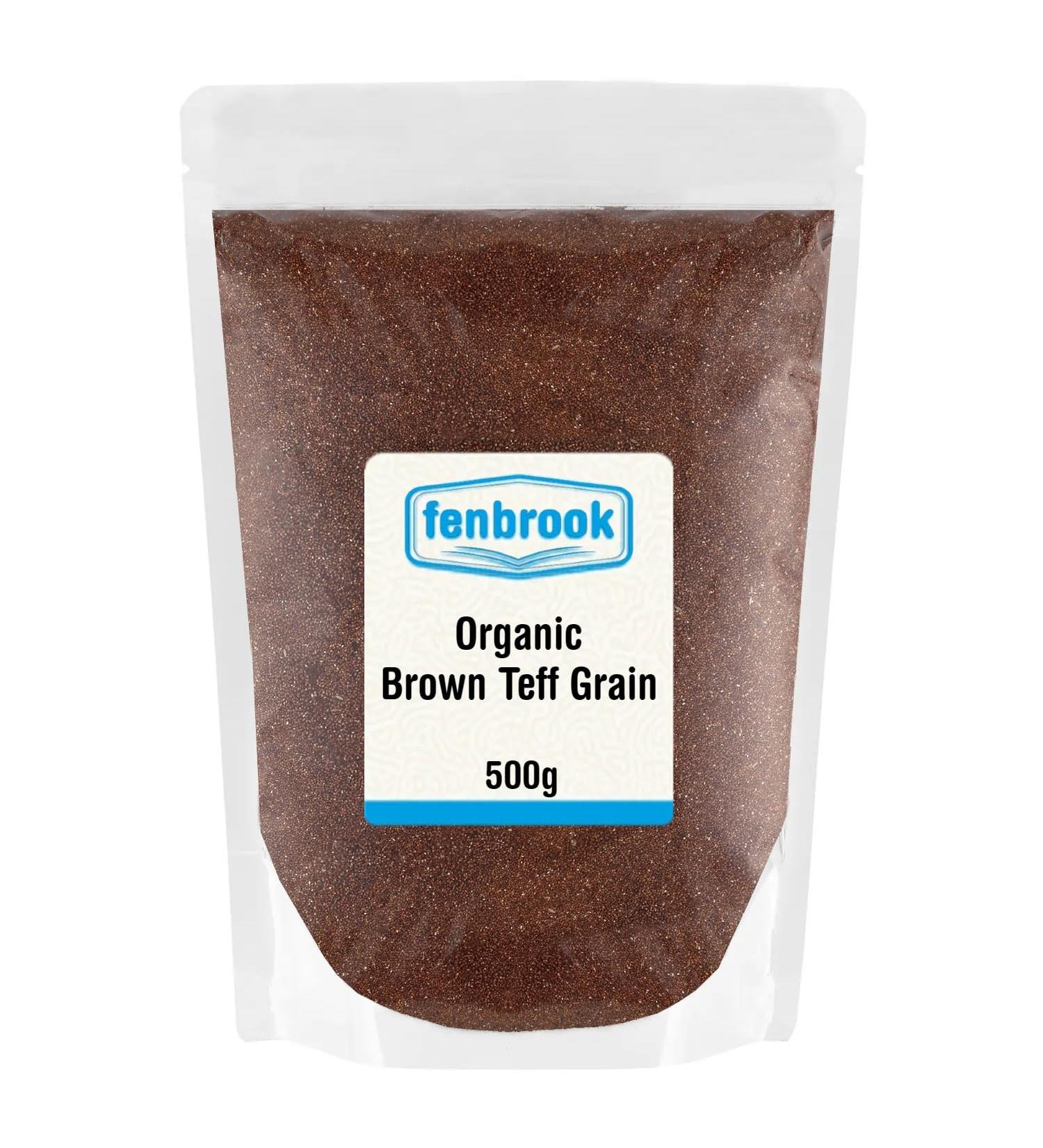 Organic Brown Teff Grain 500g | Certified Organic by Fenbrook Organic - Buy Online on GoSupps.com
