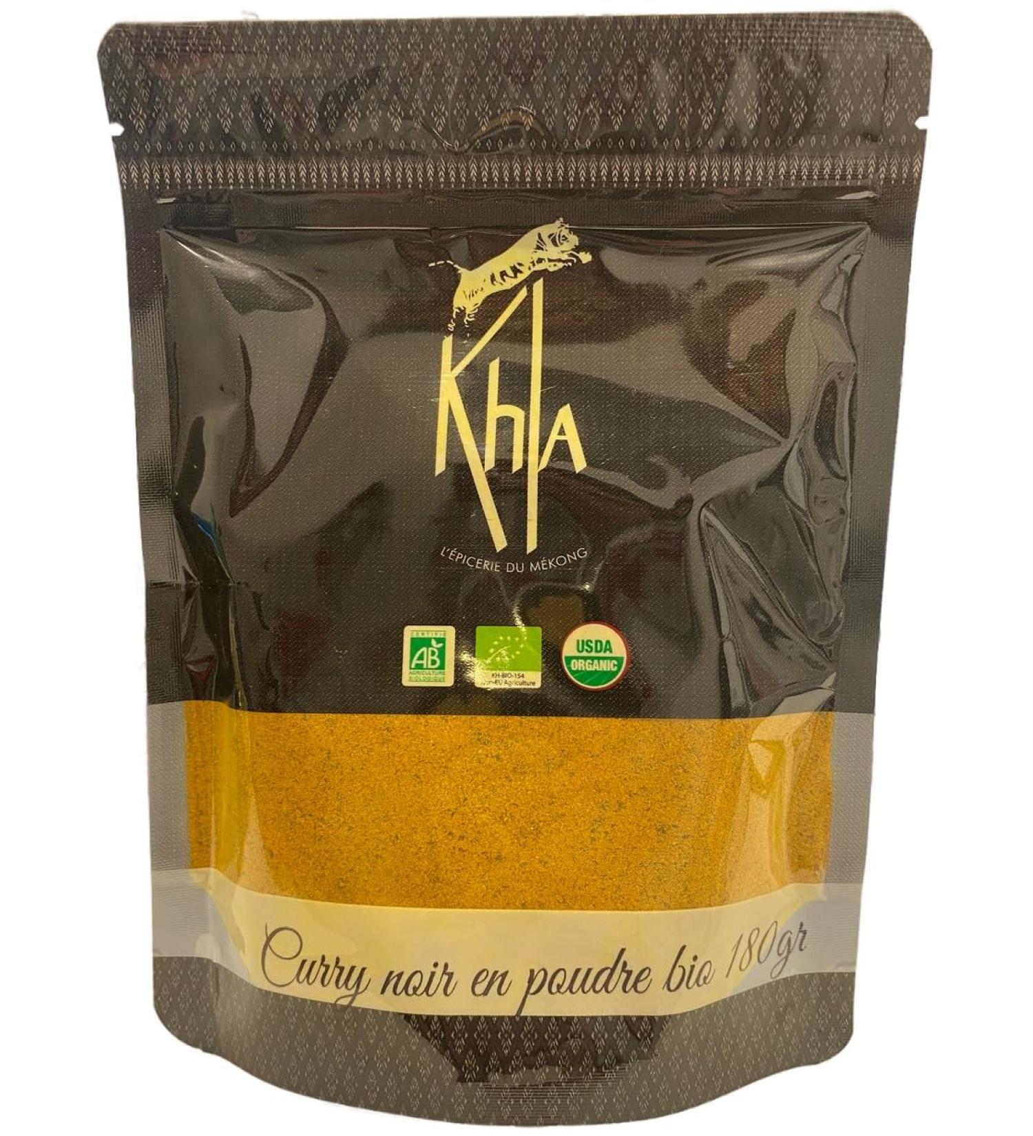 KHLA - Black curry (pepper base) powder - From Organic Farming and Fair Trade (180g) - Buy Online on GoSupps.com