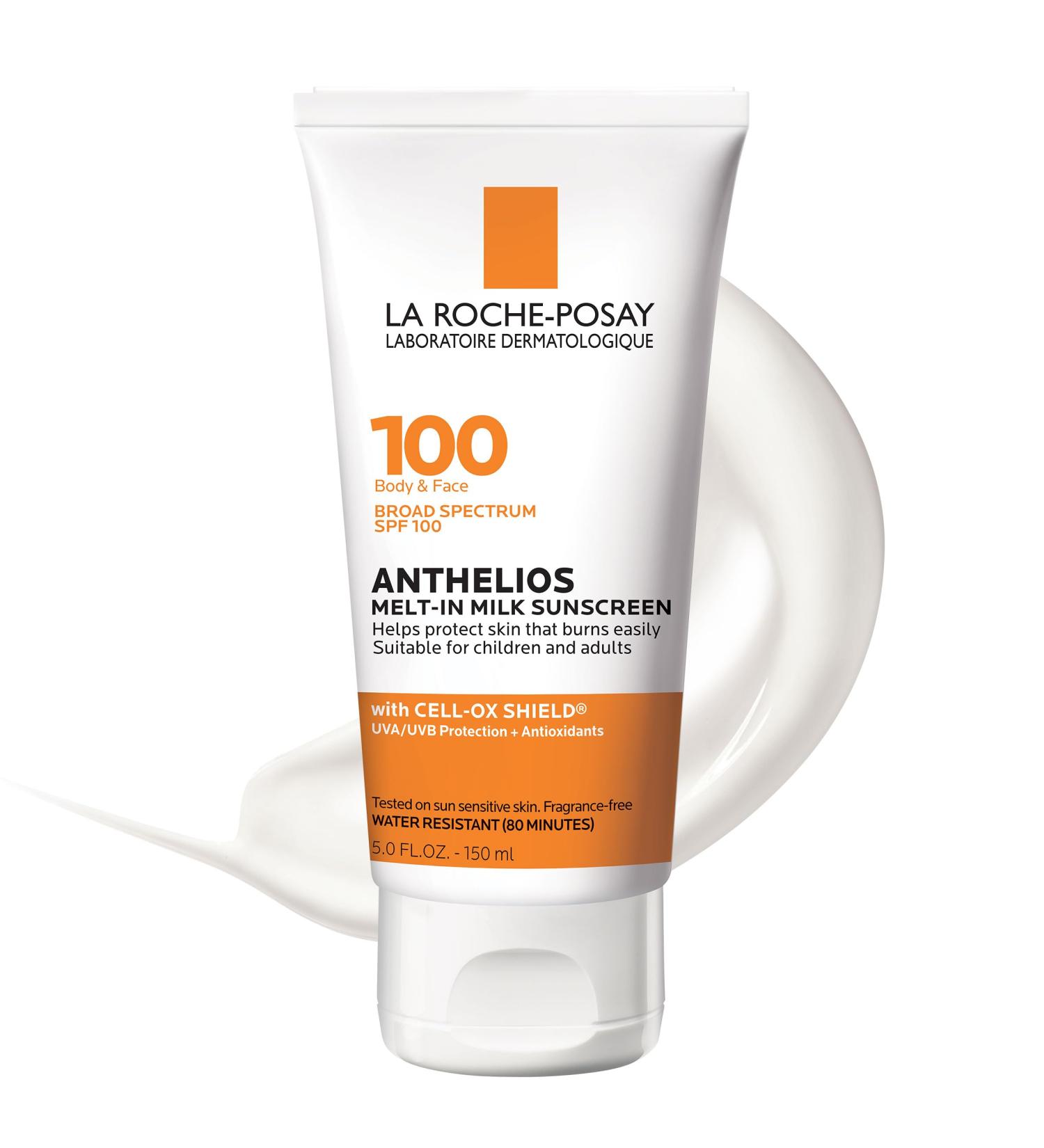 La Roche-Posay Anthelios Melt-In Milk Sunscreen SPF 100 Sunscreen For Body & Face Broad Spectrum SPF + Antioxidants Oil Free For Sun Sensitive Skin Oxybenzone Free 5 Fl Oz (Pack of 1) - Buy Online on GoSupps.com