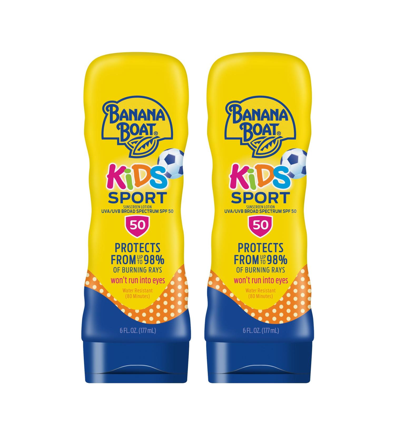 Banana Boat Kids Sport Lotion SPF 50+ 6oz each Twin Pack - Buy Online on GoSupps.com