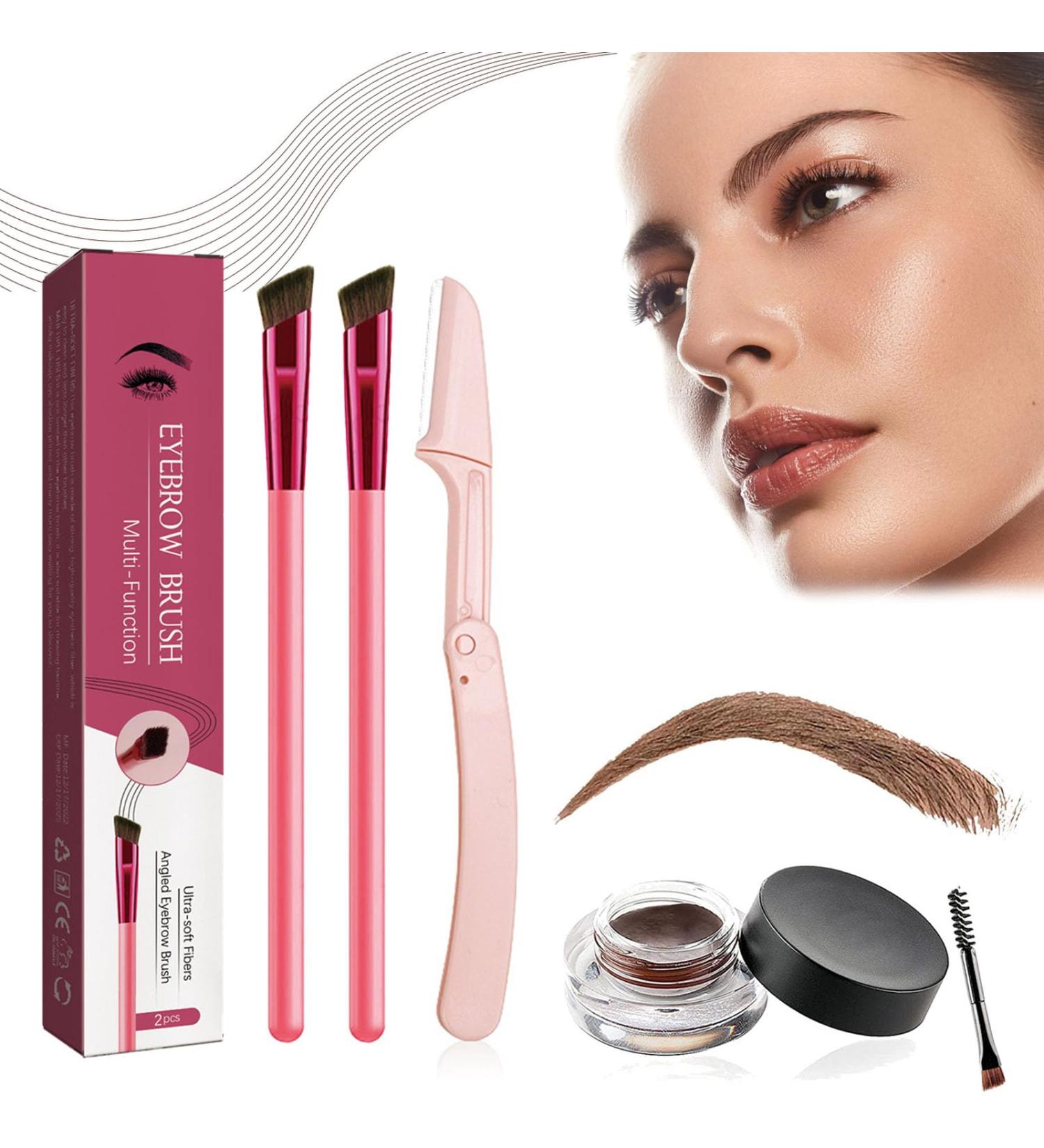 Anjoize Eyebrow Pen Anjoize 4D Laminated Brow Grooming Kit Anjoize Eyebrow Brush Home Eyebrow Care Kit 4D Laminated Ultra-thin Angled Eyebrow Brush with Waterproof Eyebrow Gel (I) - Buy Online on GoSupps.com