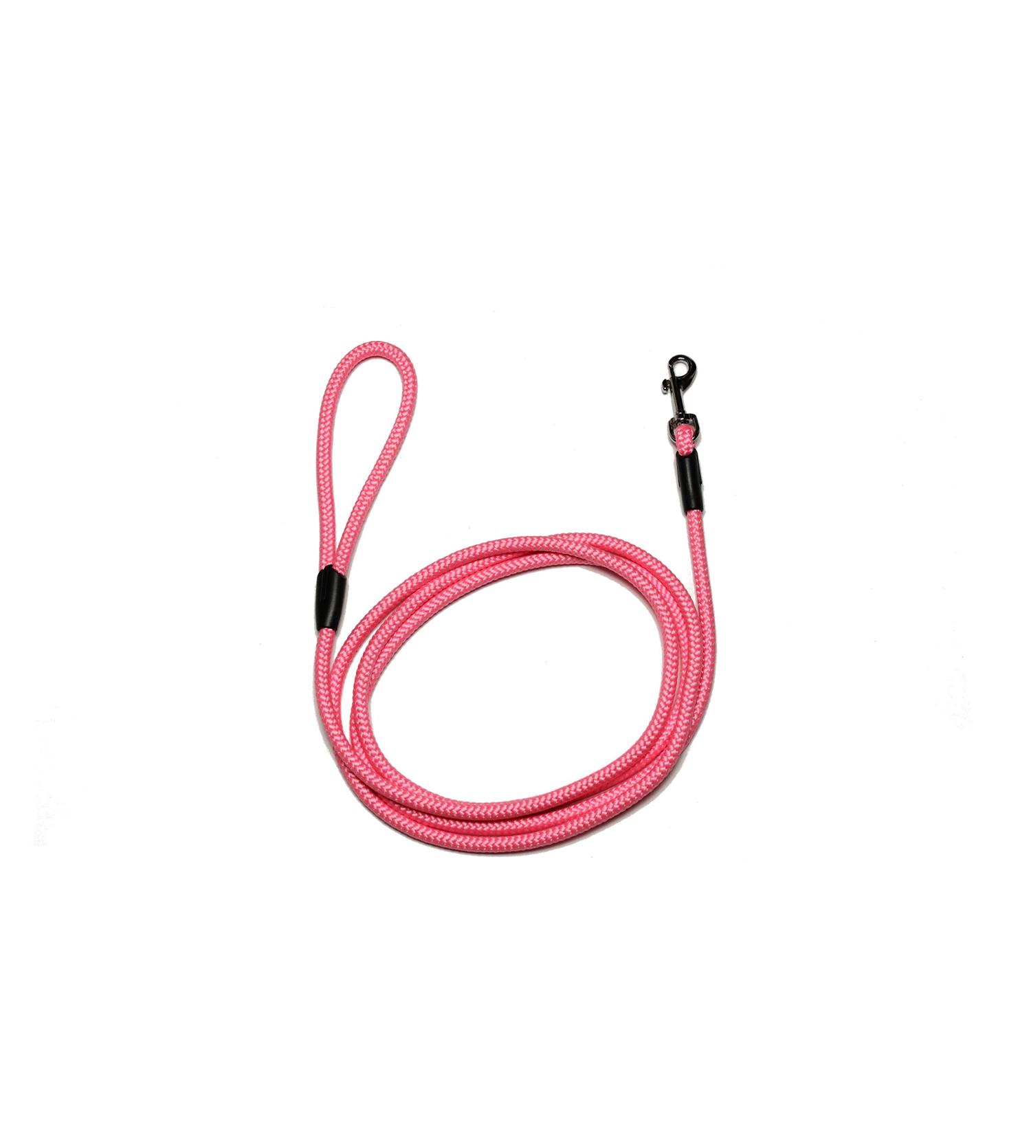 Leash - Rope leash with hand loop Basic 10mm 27 colours 7 lengths (3.00 m pink) 3.00 m pink