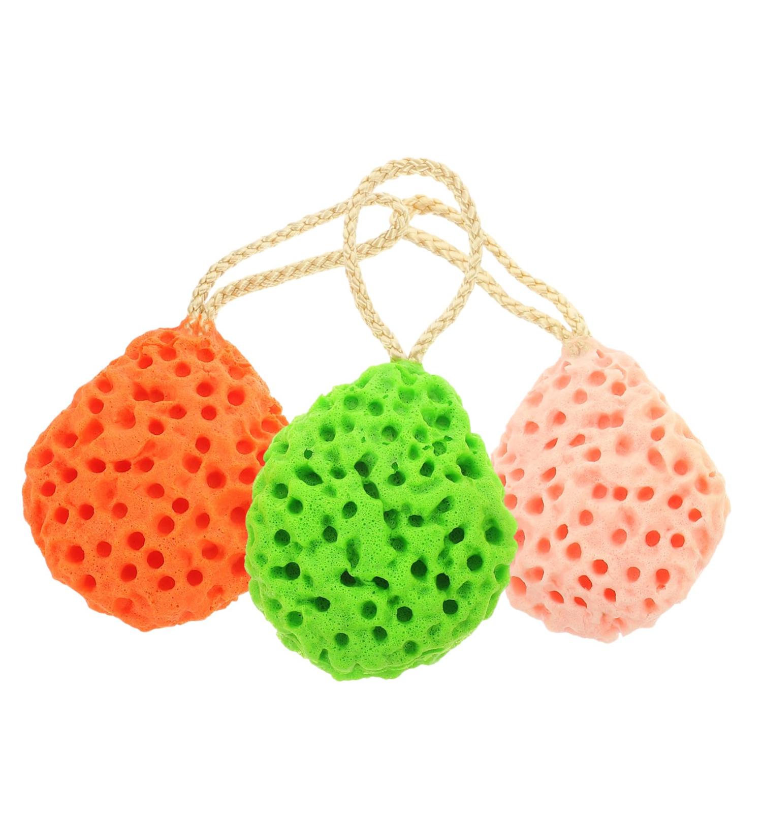 FRCOLOR 3pcs Girl Face Cleaner Scrubber Set | Travel Face Washing Tools & Bath Sponge Ball - Buy Online on GoSupps.com