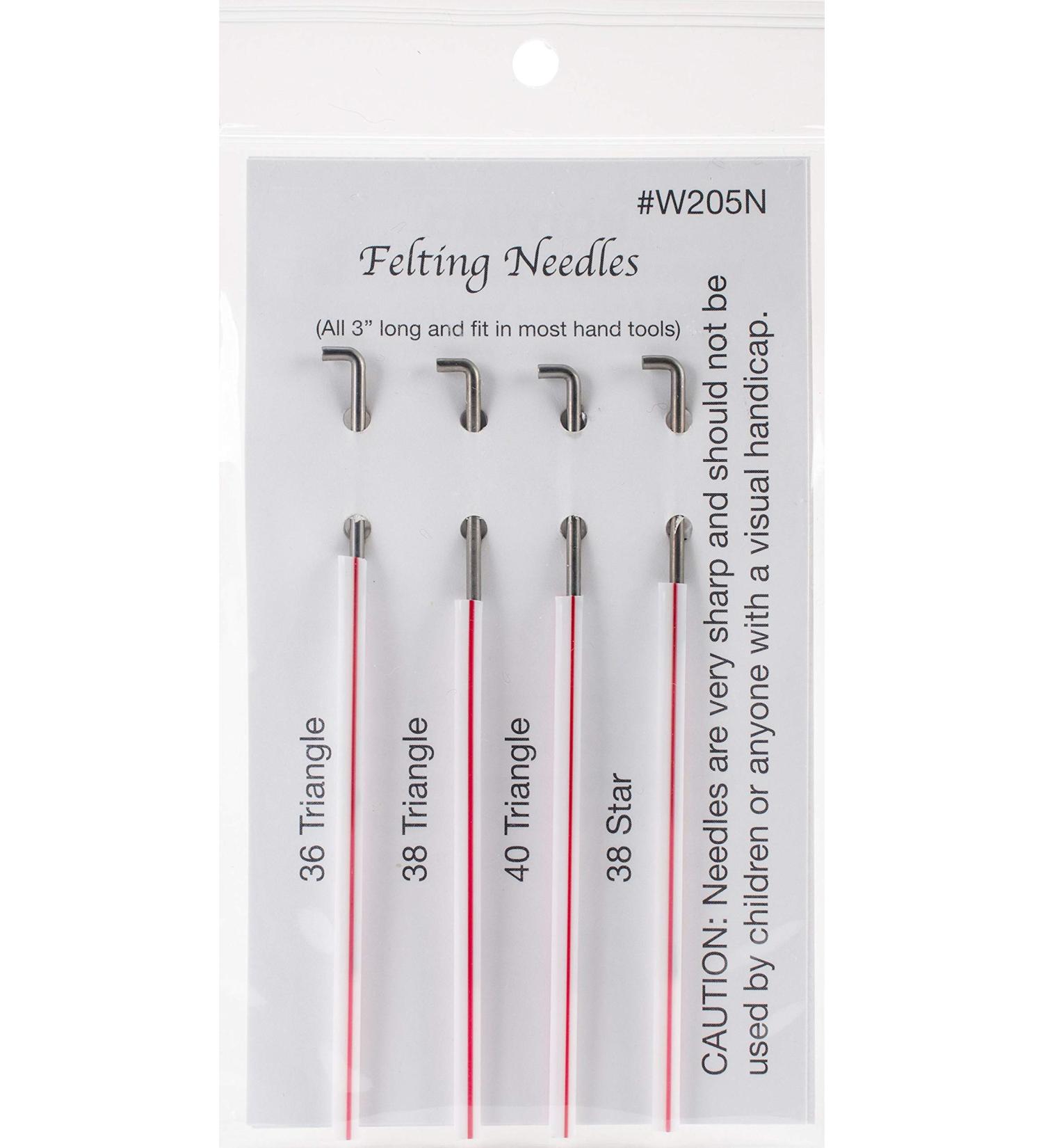 Wistyria Editions Felting Needles 4/Pkg-Size 36  38 & 40 Triangle  Size 38 Star