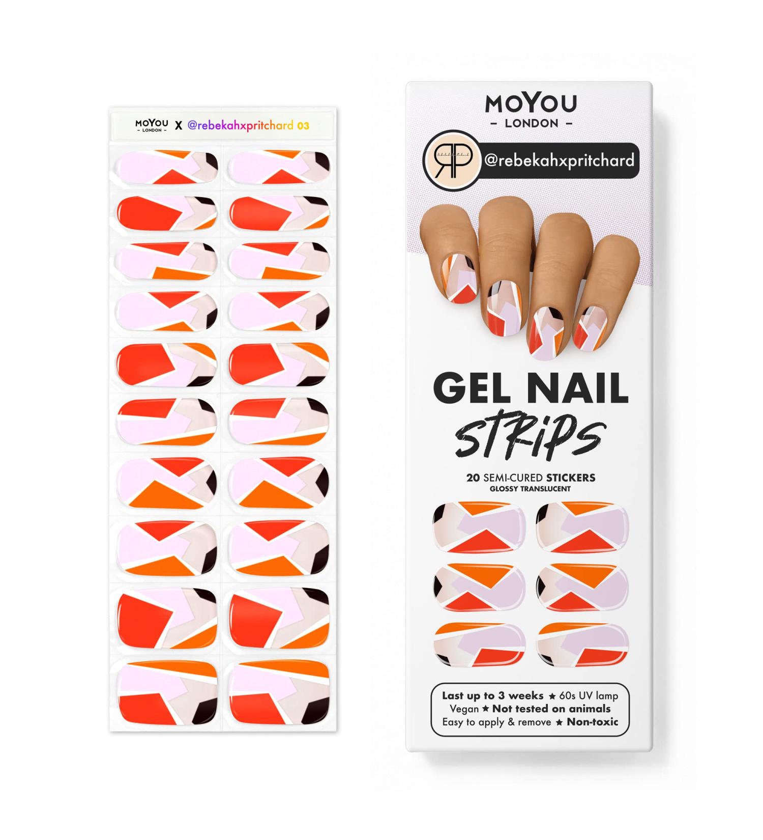Moyou London Gel Nail Strips - Buy 3 for a Free UV Lamp! Easy Apply & Remove for Salon-Quality Manicure - Buy Online on GoSupps.com