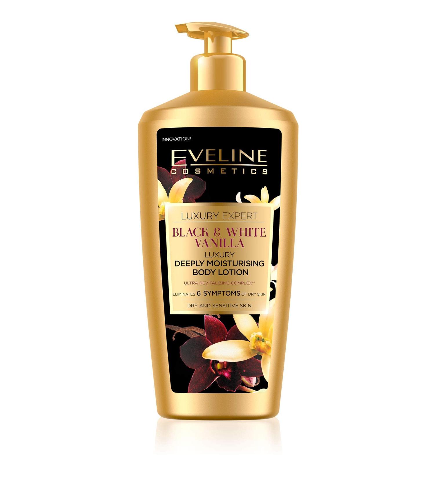 Eveline Luxury Vanilla Body Balm with Orchid Extract 350ml - Nourishing Moisturizer for Silky Skin | International Shipping Available - Buy Online on GoSupps.com