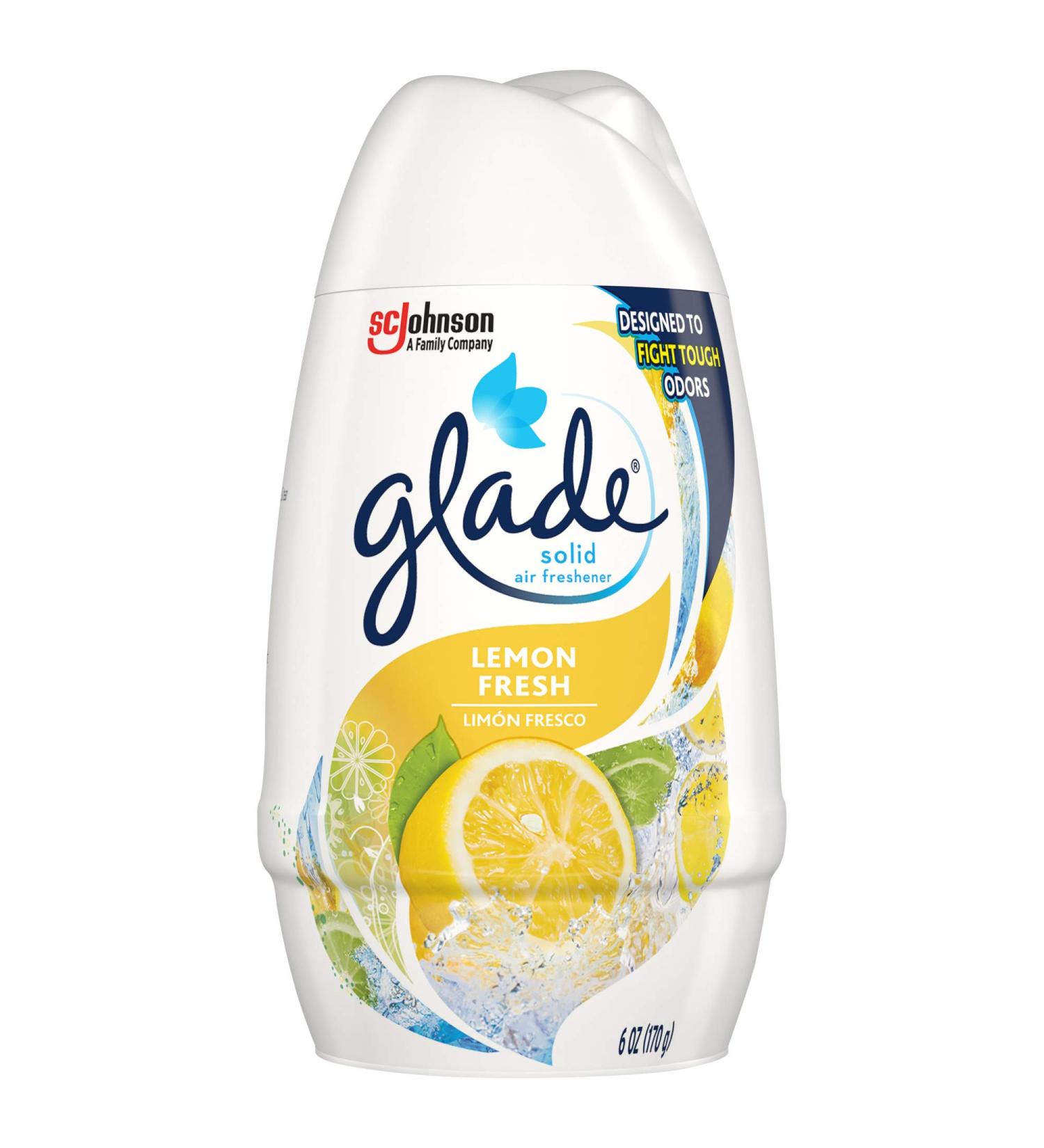 Glade Lemon Fresh Solid Air Freshener Deodorizer for Home & Bathroom - 6 Oz (12 Pack) - Buy Online on GoSupps.com
