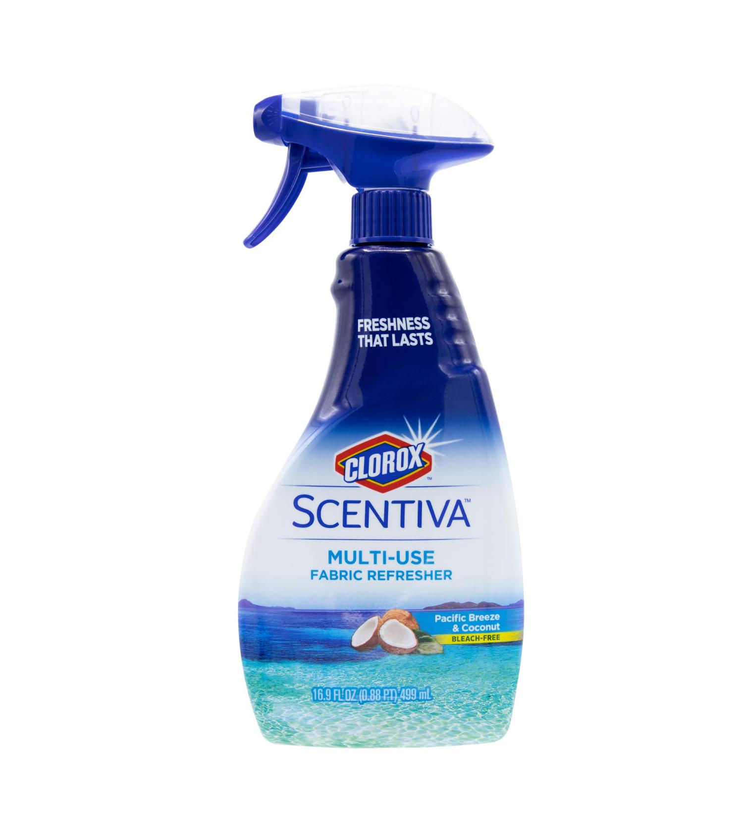 Clorox Scentiva Multi-Use Fabric Refresher Spray - Pacific Breeze & Coconut | 16.9 Oz | Freshen Closets Upholstery & Carpets | International Shipping Available - Buy Online on GoSupps.com