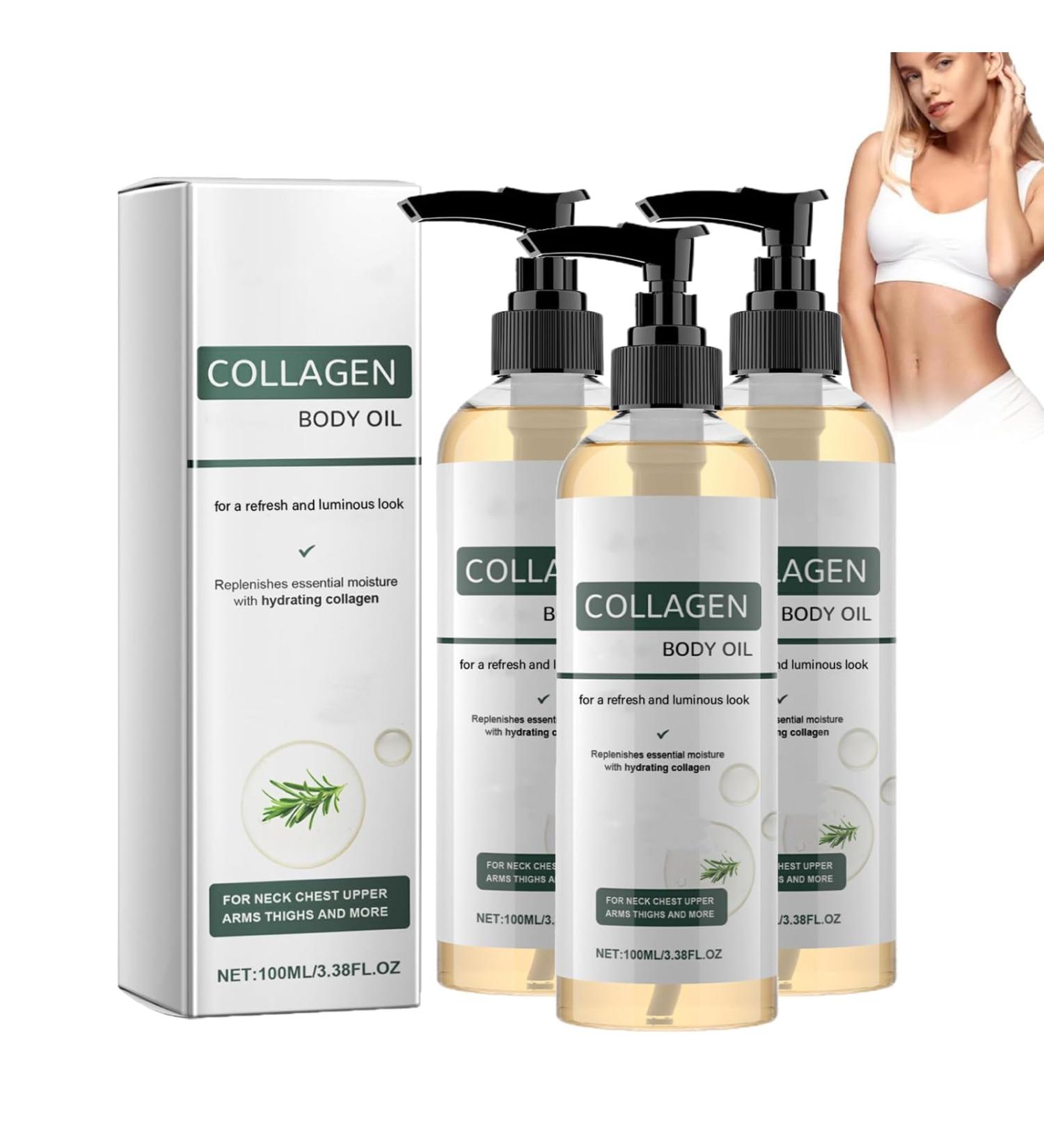 Huile Corporelle Liftante Au Collag ne Collagen Lifting Body Oil Huile Raffermissante Pour Le Corps Hydratante Att nue Les Ridules p n tre rapidement L ger et non gras facile appliquer (3PC) - Buy Online on GoSupps.com