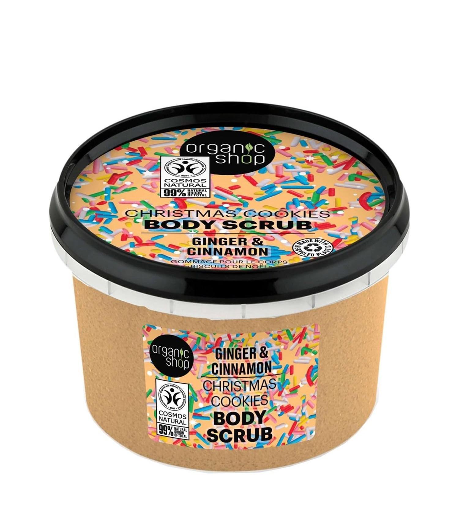 Organic Shop Christmas Cookies Body Scrub Ginger and Cinnamon (250ml) - Buy Online on GoSupps.com
