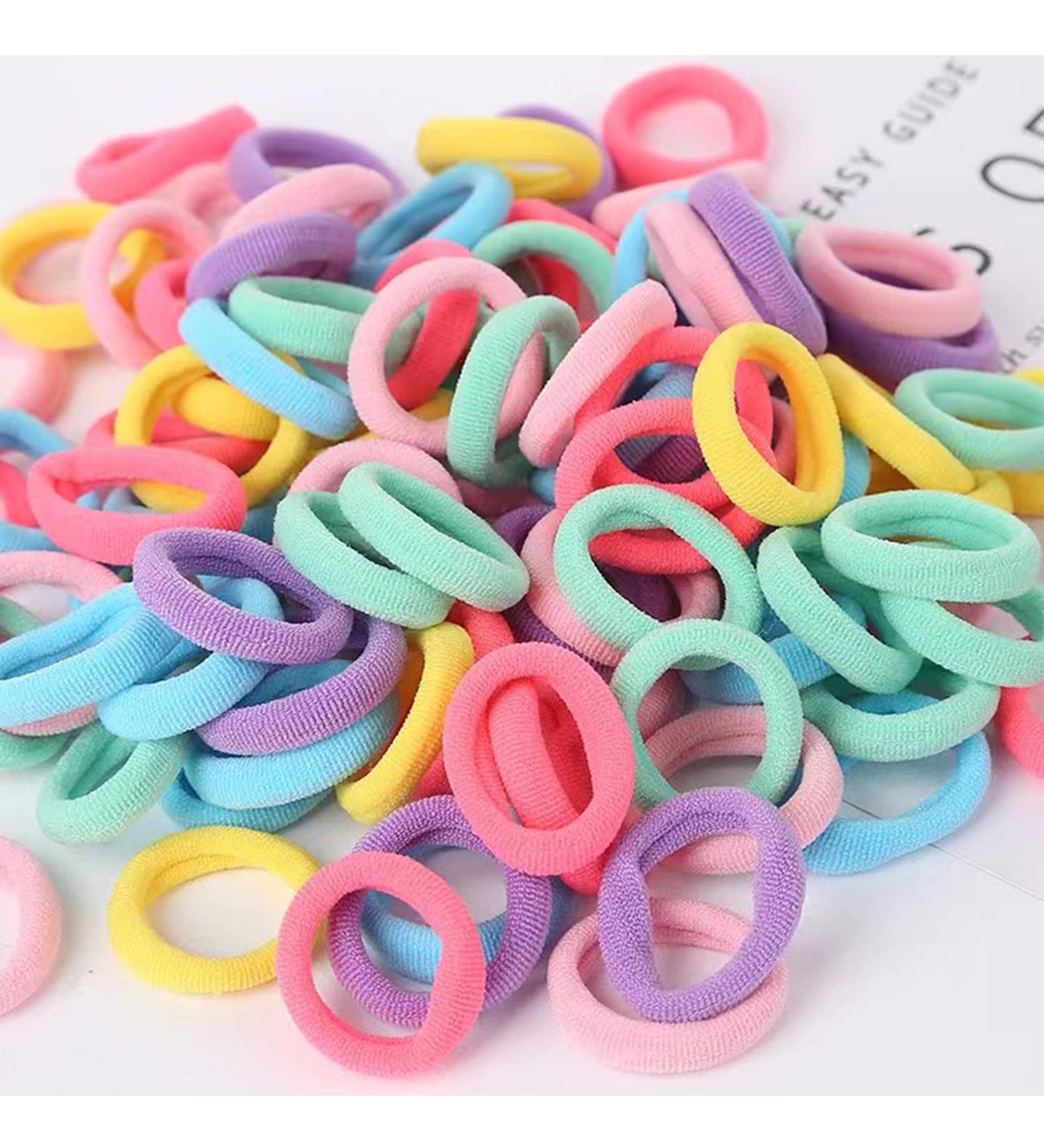 AHENOD 100PCS Small Hair Ties - Seamless Elastic Ponytail Holders for Girls and Kids (Multicolor) - Buy Online on GoSupps.com