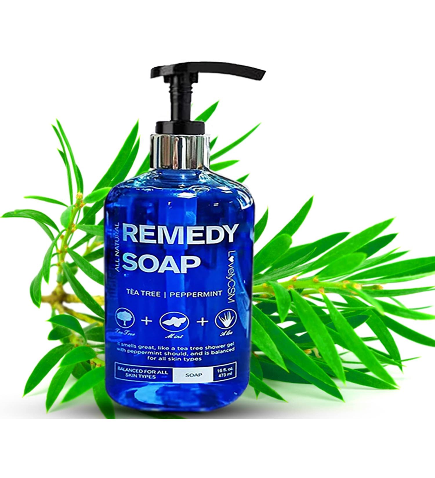 Tea Tree Oil Shower Gel Soap 16 oz. - 100% Natural for Body Odor, Jock Itch, Ringworm, Yeast Infection, Acne - Men & Women - Buy Online on GoSupps.com