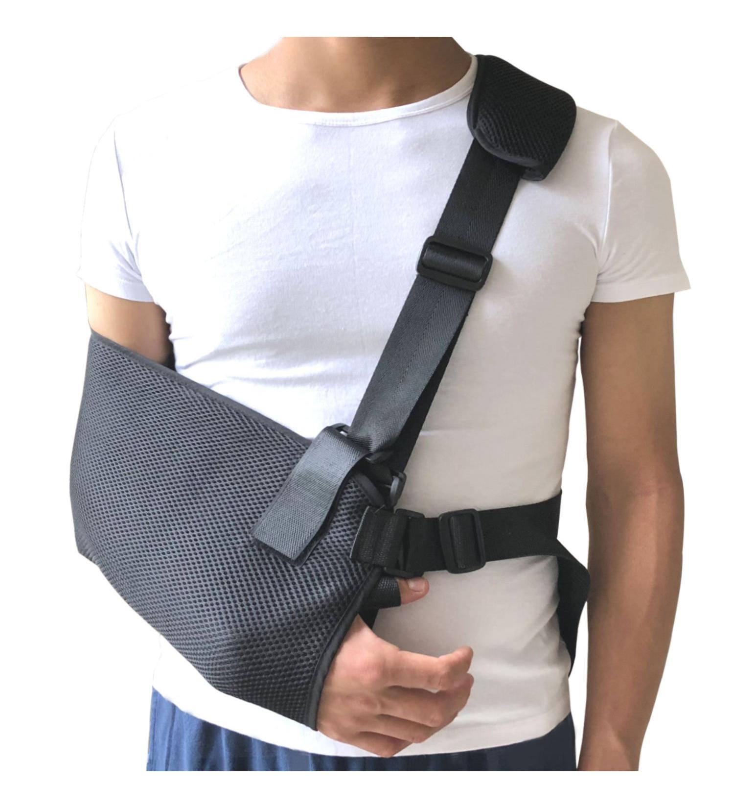 Adjustable Arm Sling Shoulder Immobilizer | Lightweight Breathable Support for Dislocation, Fracture, and Sprains | Fits Adults and Youths - Buy Online on GoSupps.com