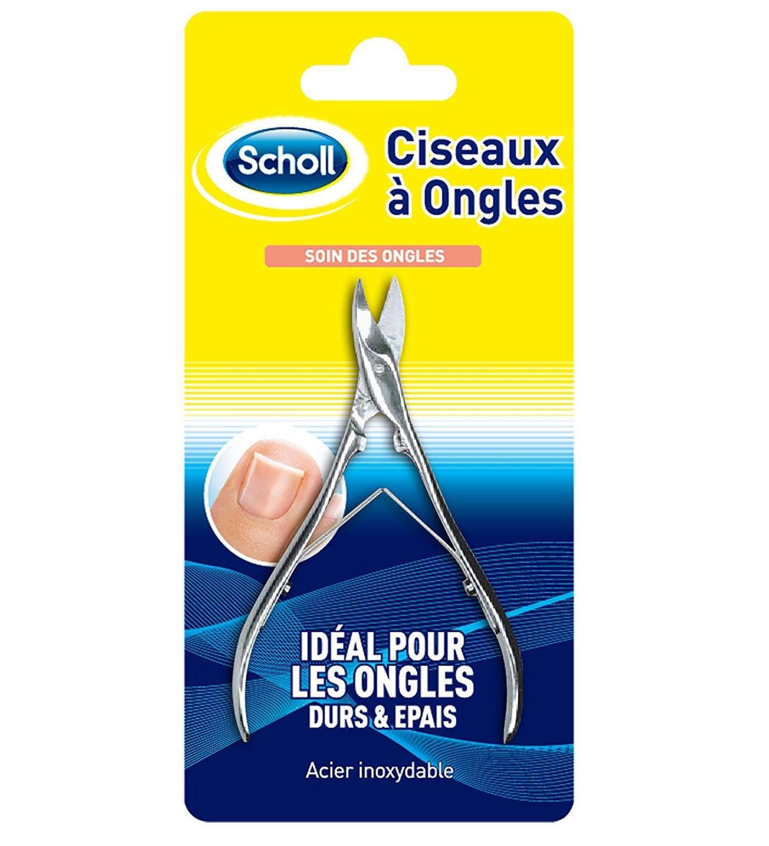 Scholl Nail Care - Nail Clippers for Fingernail and Toenail Heavy Duty Stainless Steel Toenail Scissors for Cutting Thick Toe Nails