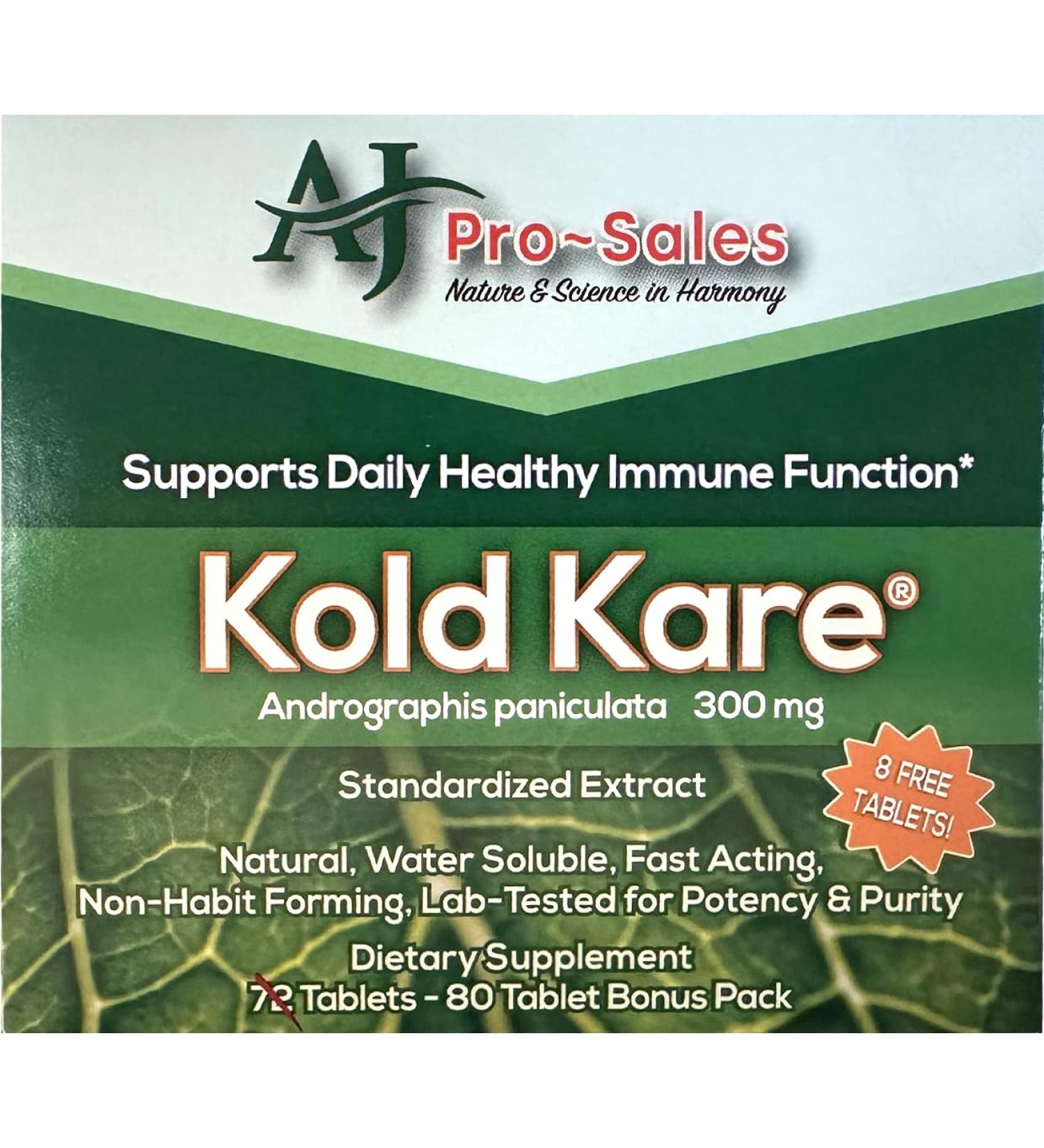 Kold Kare Daily Immune Health Function 80 Count - Effective Against Cold Sinus Allergy Symptoms | Non-Habit Forming | No Side Effects - Buy Online on GoSupps.com