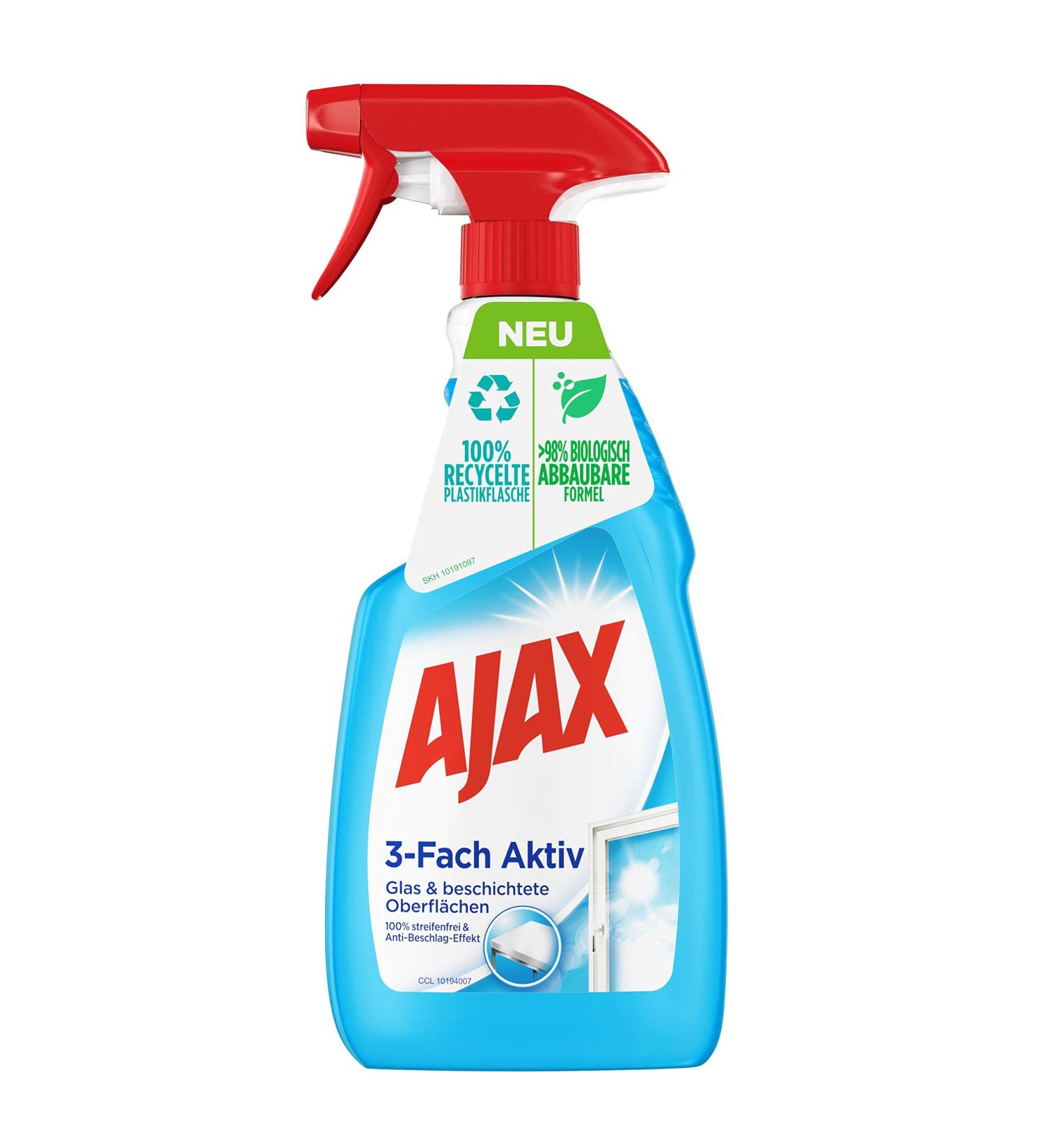 Ajax 3-way active glass cleaner 500 ml - Buy Online on GoSupps.com