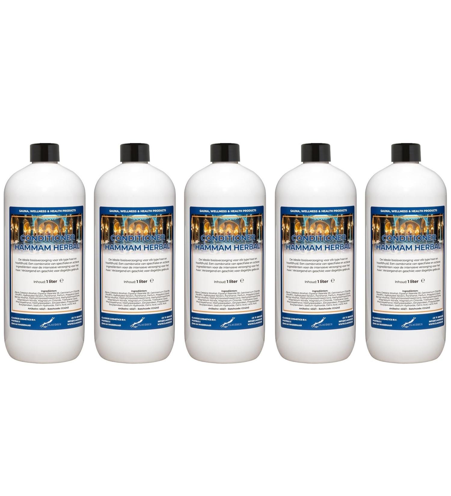 Claudius Herbal Hammam Air Conditioner 1 liter with cap - Pack of 5