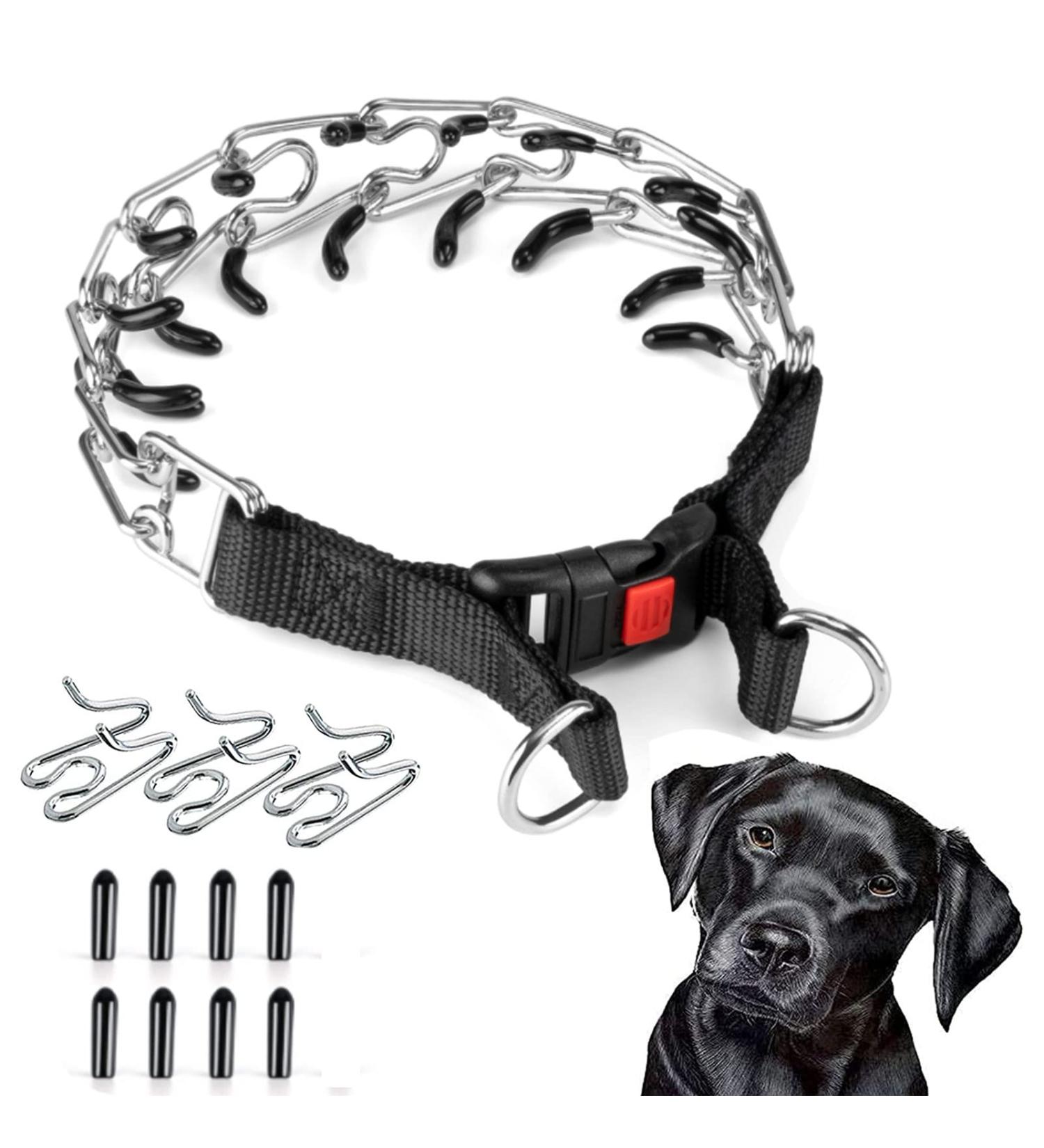 Acrylicc Dog Prong Training Collar Adjustable Choke with Quick Release Snaps and Comfort Tips for Small Medium Large Dogs (Small 2.5mm 13.8 inch 10-14 inch Neck Black) Small 2.5mm 13.8-Inch 10-14 inch Neck - Buy Online on GoSupps.com