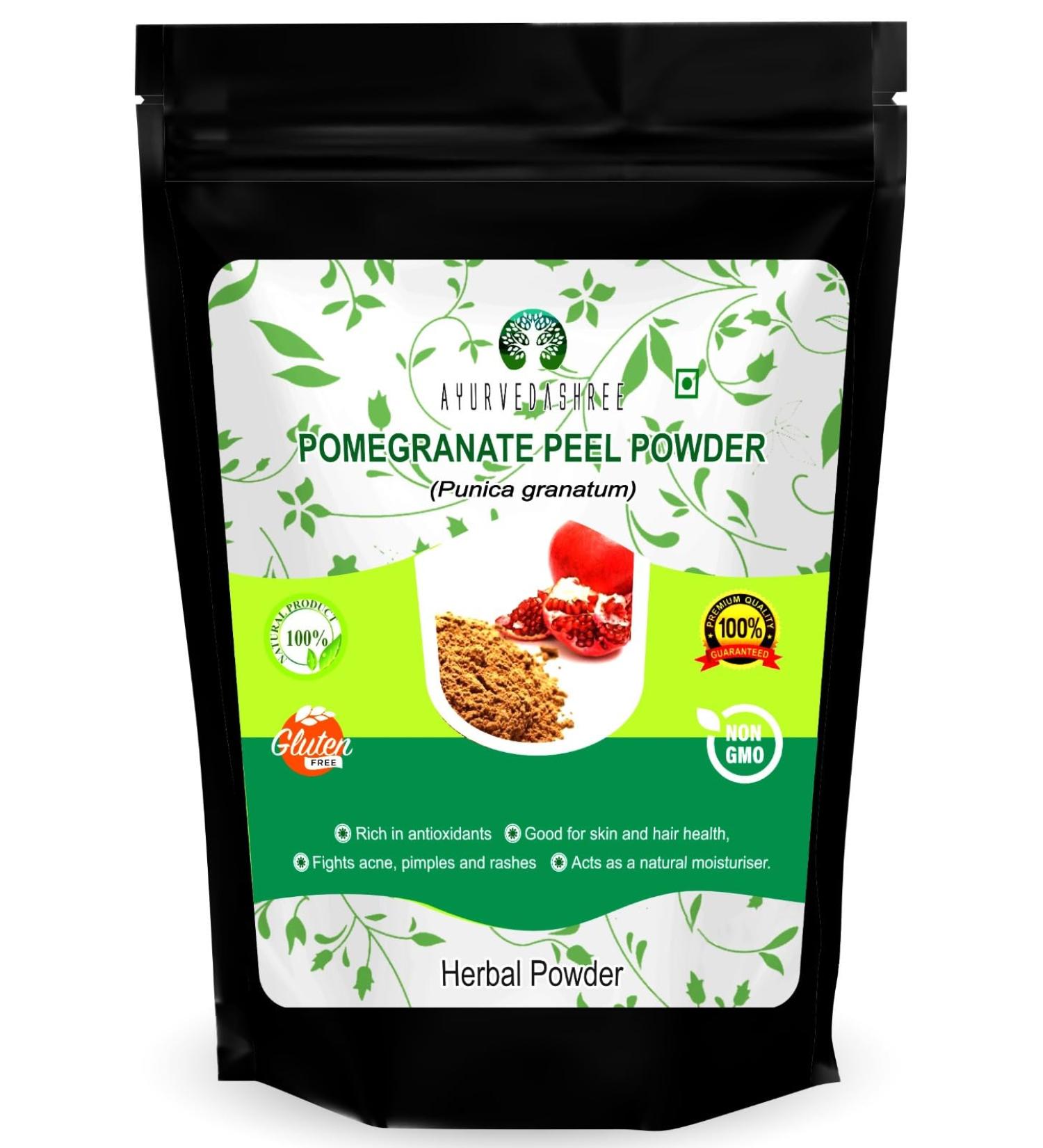 Pomegranate Peel Powder 100g | Natural Antioxidant for Youthful Skin | Gluten Free Non-GMO Skin Care - Buy Online on GoSupps.com