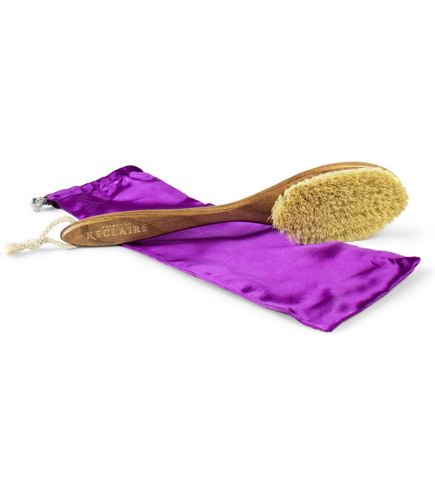 Natural Bristle Dry Skin Body Brush for Cellulite Exfoliation - Large Cactus Reclaire Massage Brush - Buy Online on GoSupps.com