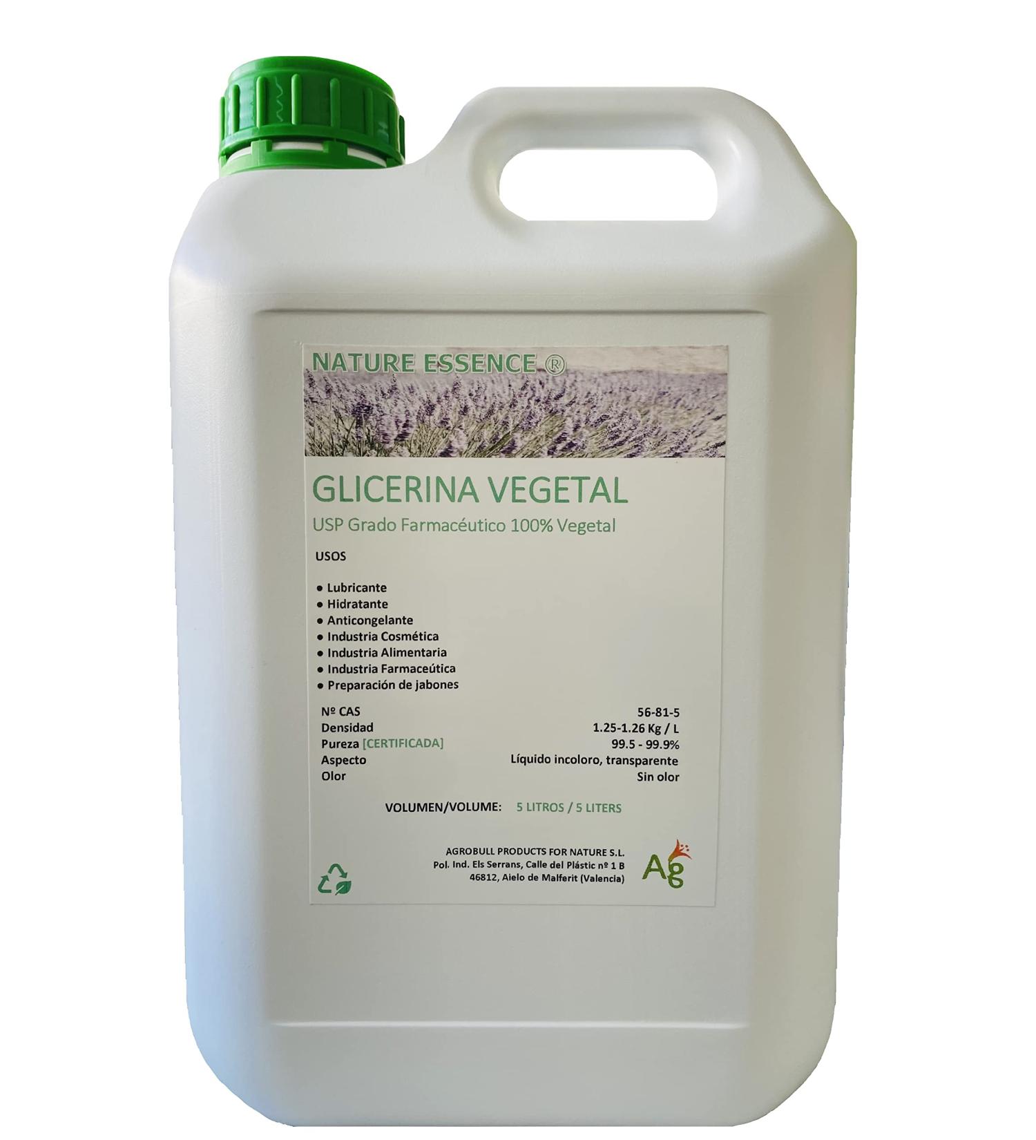 AGROBULL PRODUCTS FOR NATURE 100% pharmaceutical grade liquid vegetable glycerin (5 liters)