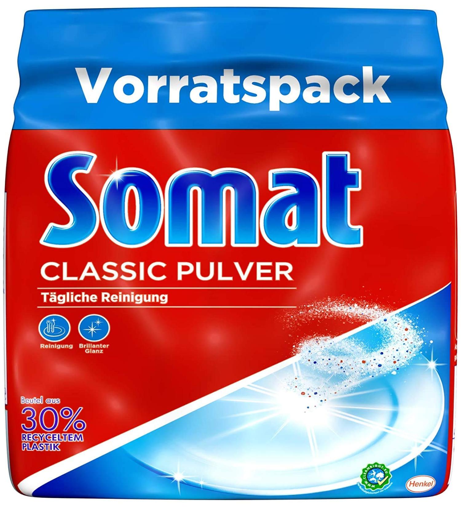 Somat Classic Powder Dishwasher Cleaner - 1.2 kg Bulk Pack for Daily Cleaning | International Shipping Available - Buy Online on GoSupps.com