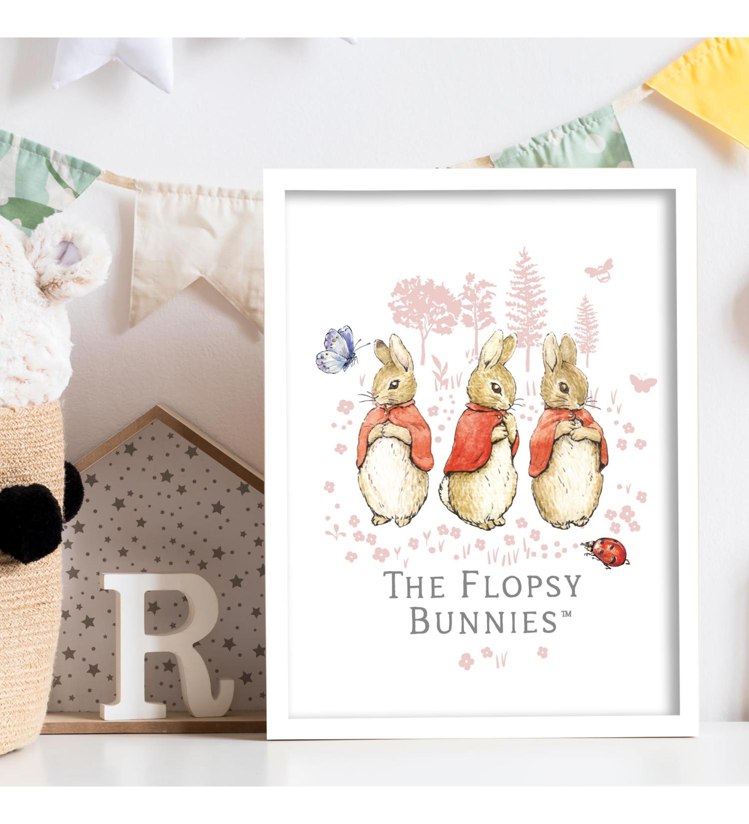 Peter Rabbit Print - Flopsy Bunnies Nature Nursery Wall Art | A4 21cm x 29.7cm - Buy Online on GoSupps.com