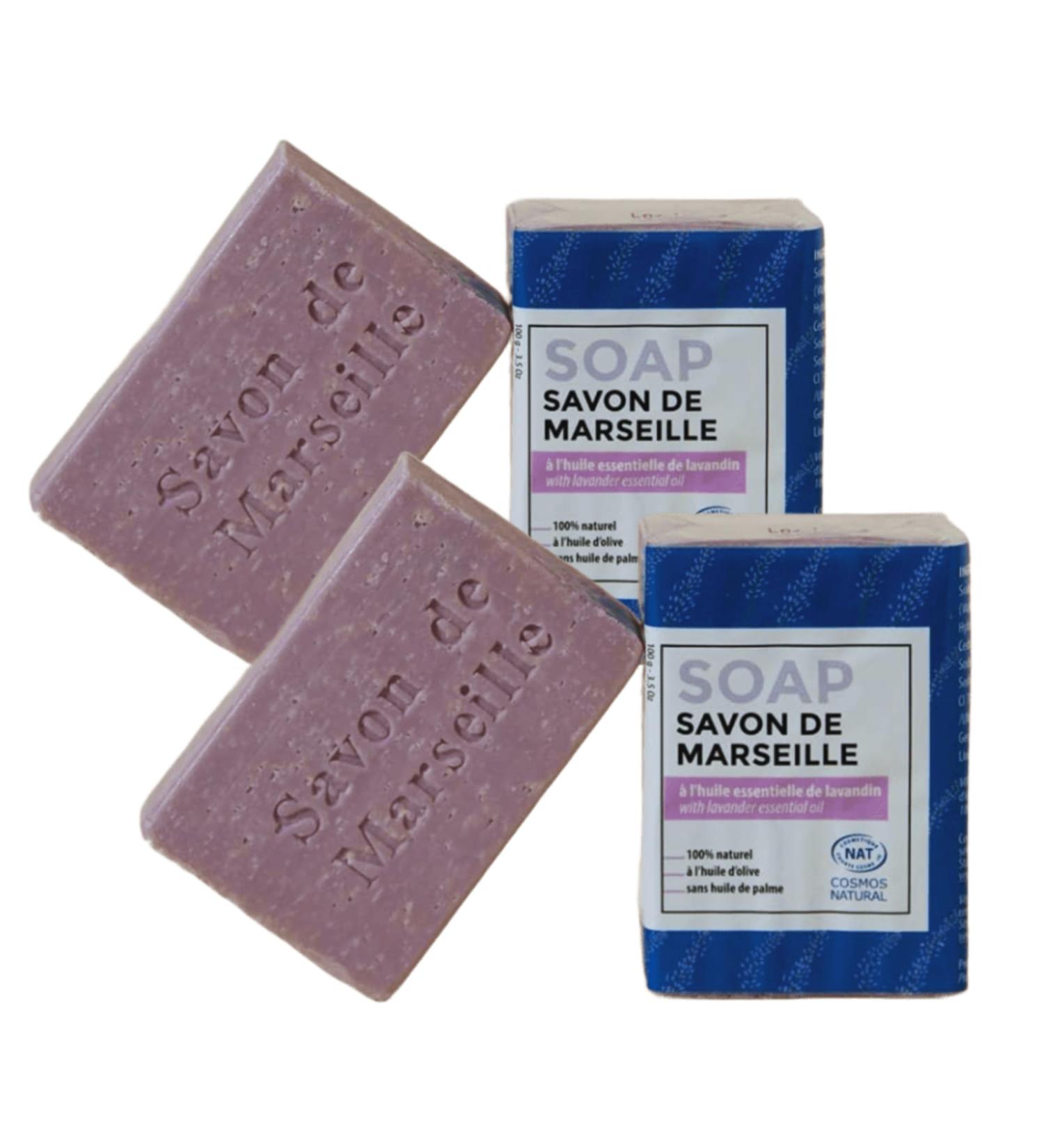 HayaT-Orient Pure Marseille Soap 100% Natural with Lavandin 100g Handcrafted in France Quality Controlled by Bureau Veritas. - Buy Online on GoSupps.com
