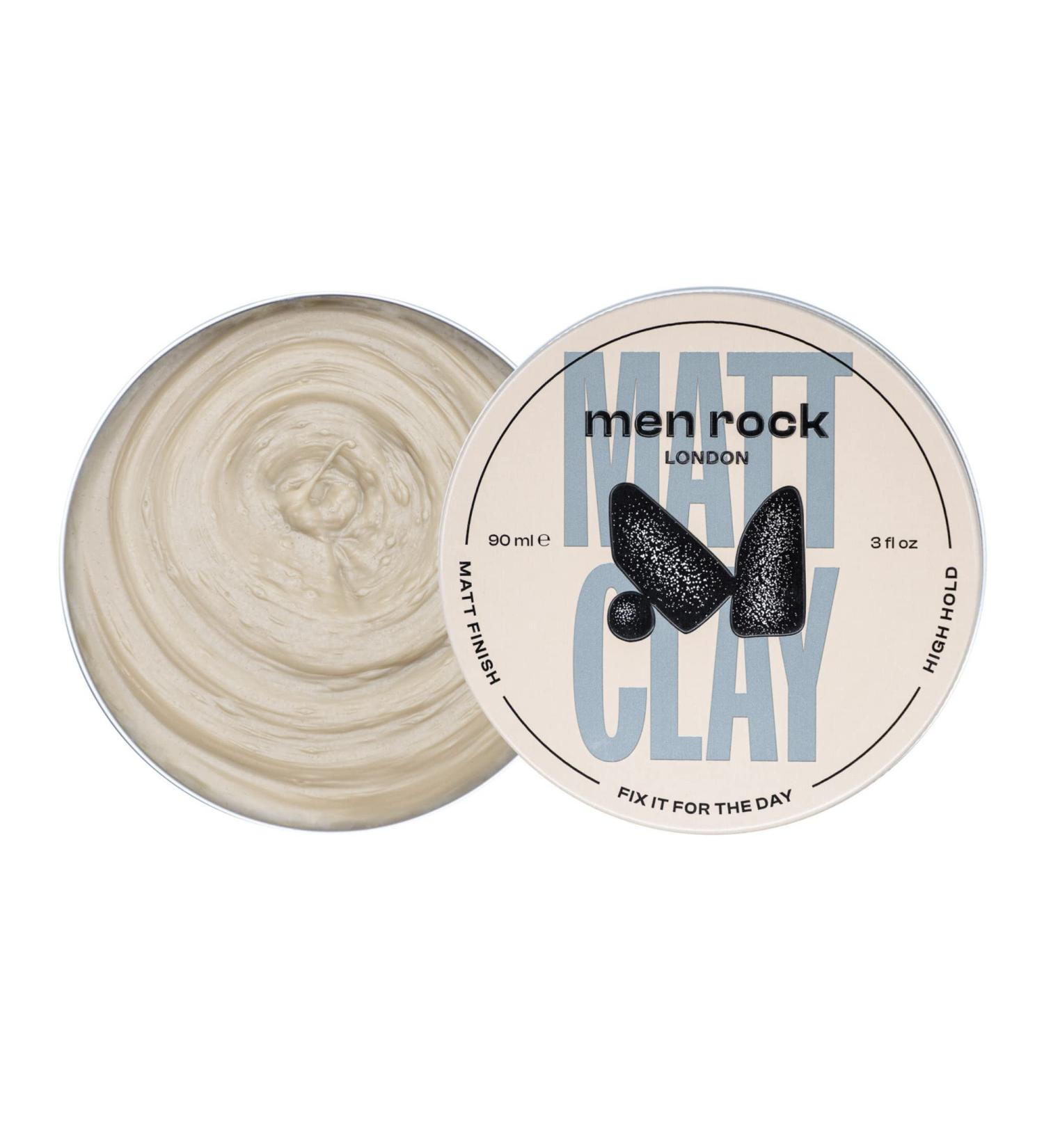 Men Rock Matt Clay Hair Styling Product | High Hold No Shine | 90ml Wax-Based Formula for Textured Hairstyles - Buy Online on GoSupps.com