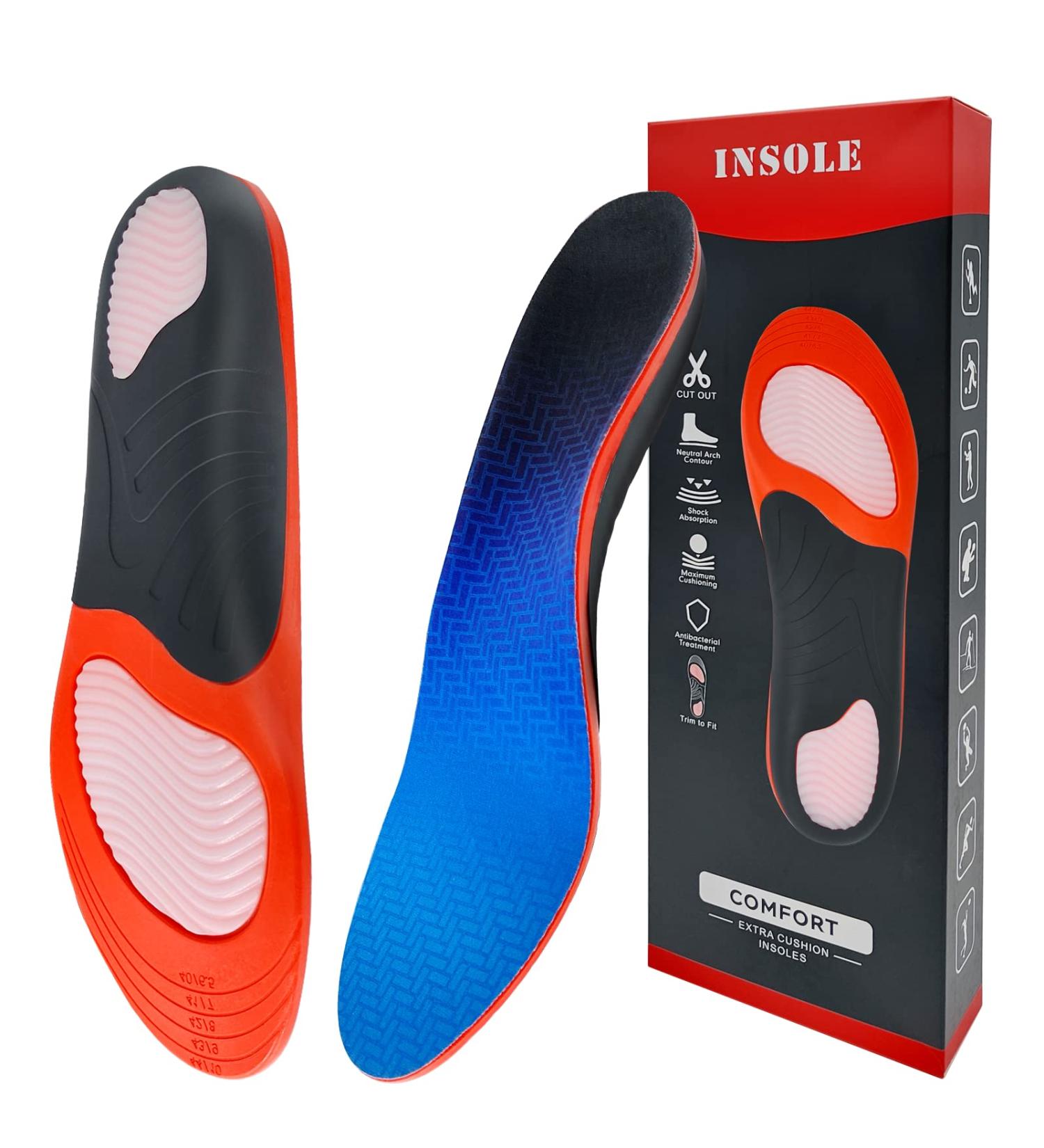 Plantar Fasciitis Relief Insoles | Arch Support Orthotic Inserts for Men Women | Pain Relief for Flat Feet, Heel Pain | Standing All Day Comfort | M (MEN8.5-11.5/WOMEN9.5-13) - Buy Online on GoSupps.com