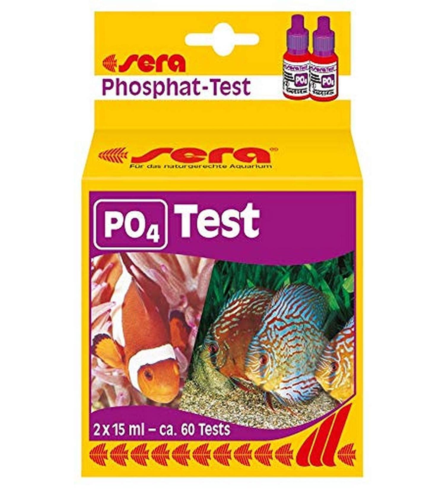 SERA 04930 Phosphate Test (P04) - Accurate Water Testing for Aquariums & Ponds 60 Measurements Colorless - International Shipping Available - Buy Online on GoSupps.com
