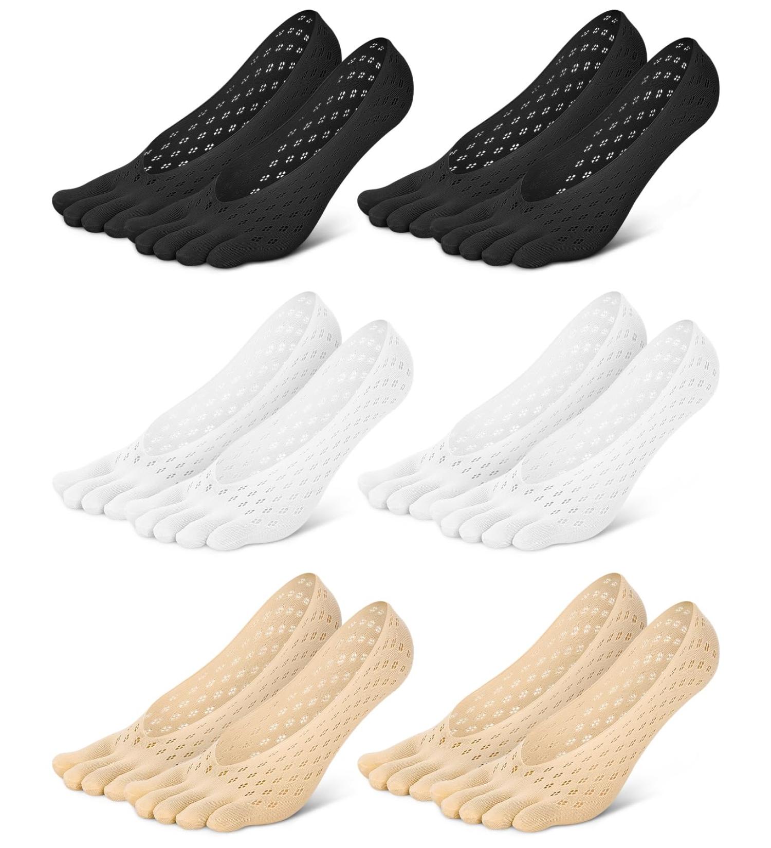 Bunion Relief Socks - 6 Pair Compression Toe Alignment Socks for Men and Women - Buy Online on GoSupps.com