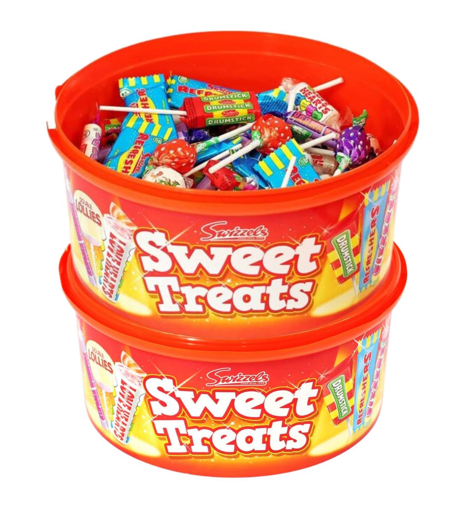 Sweet Treats Assortment Tubs 600g - Bundle Consisting of Swizzels x2 Tubs