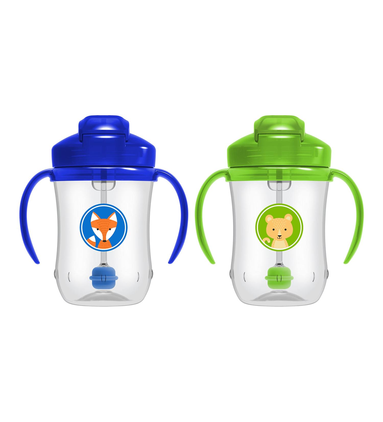 Dr. Brown's Baby's First Sippy Cup with Straw - Blue/Green - 9oz - 2pk - 6m+ | Shop Now - Buy Online on GoSupps.com